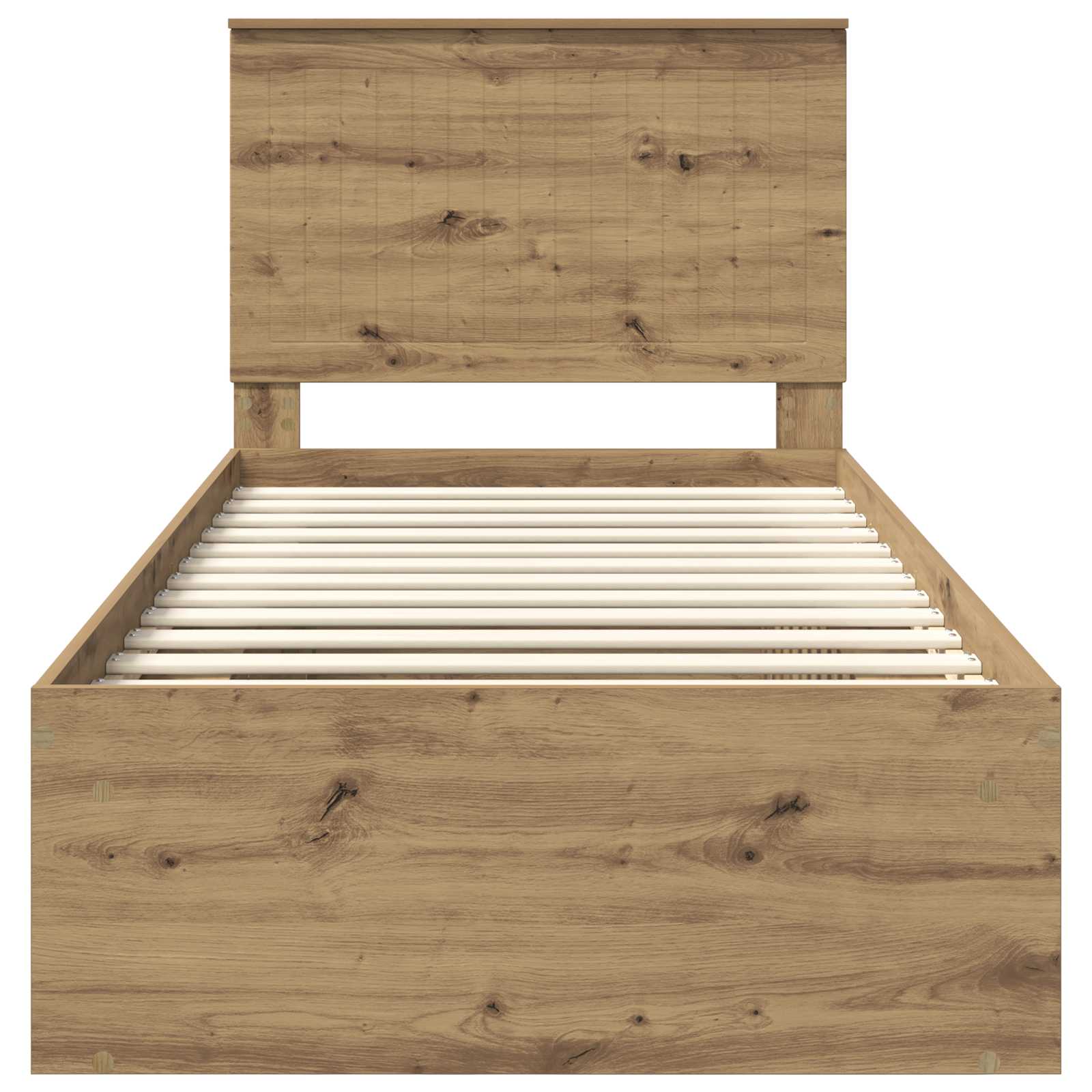 Cadre de lit Chêne artisan 90 x 200 cm Bois de pin massif
