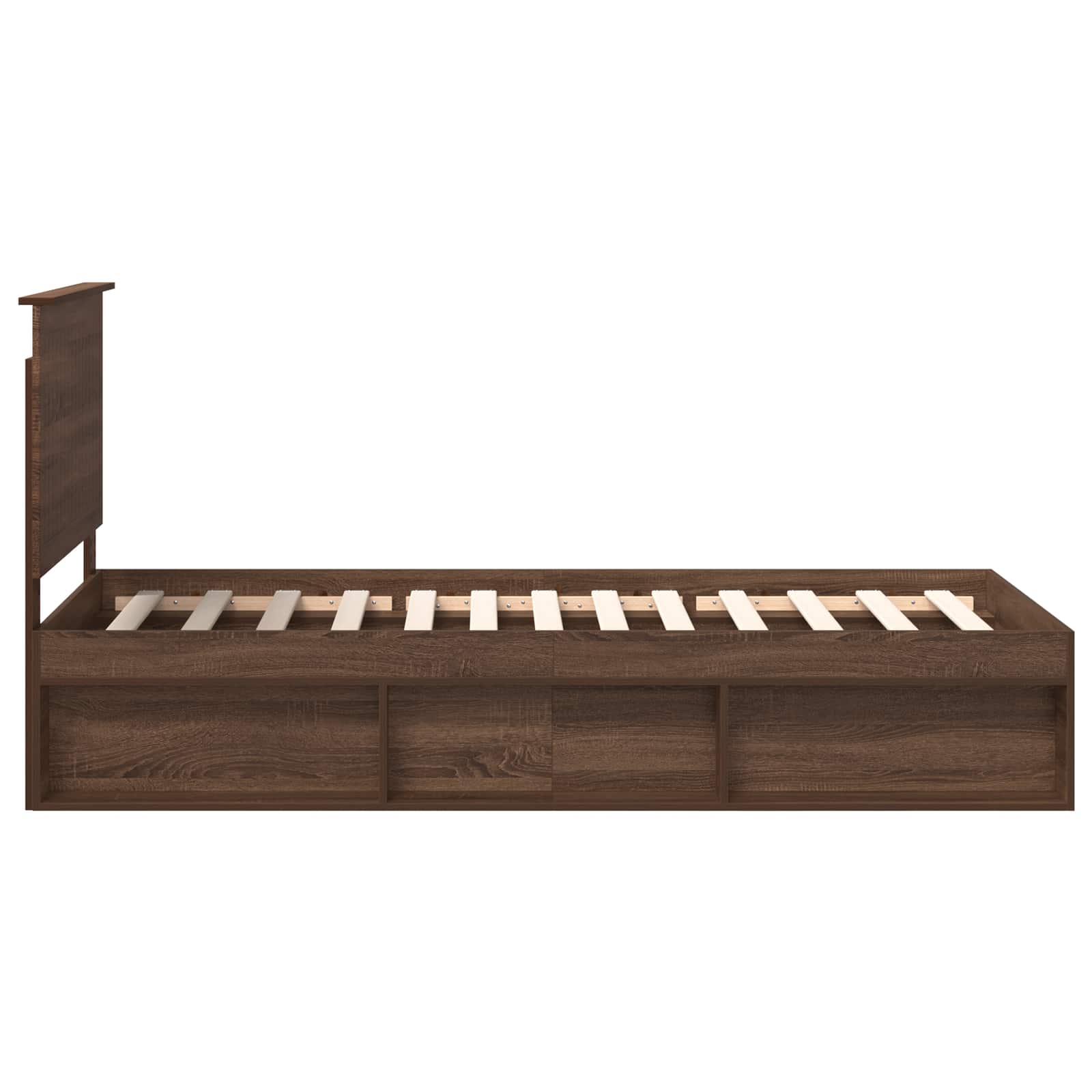 Cadre de lit Chêne brun 90 x 190 cm Bois de pin massif