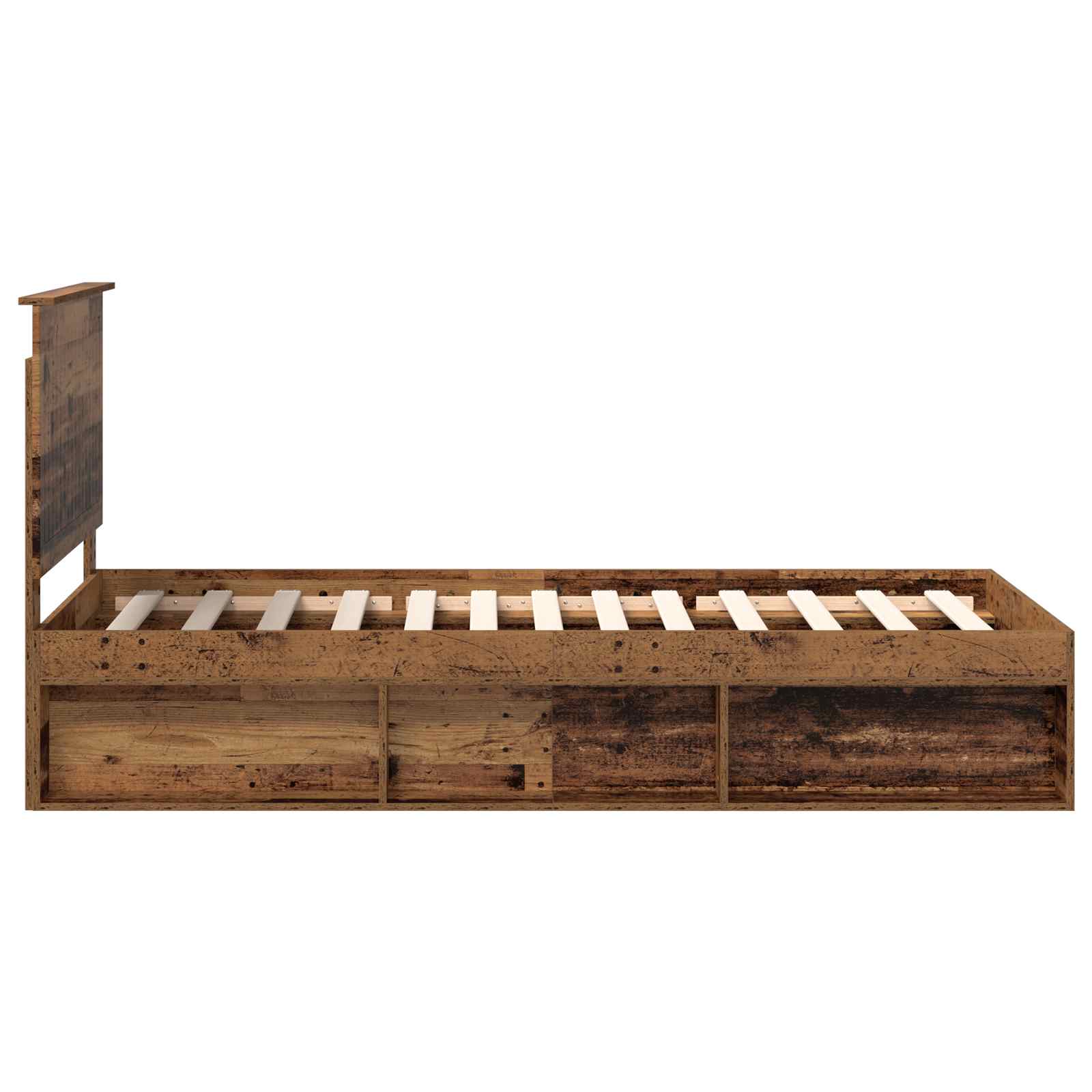 Cadre de lit Bois ancien 90 x 190 cm Pin massif - XIOS