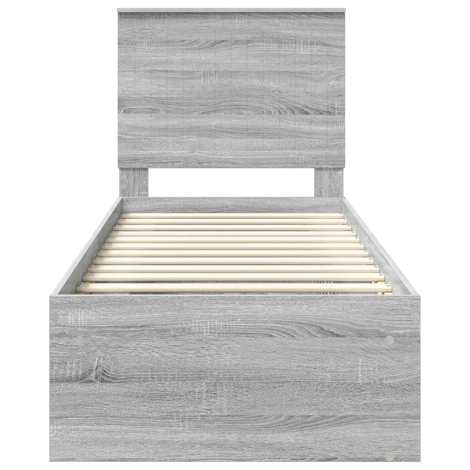 Cadre de lit Gris Sonoma 75 x 190 cm Bois de pin massif - XIOS
