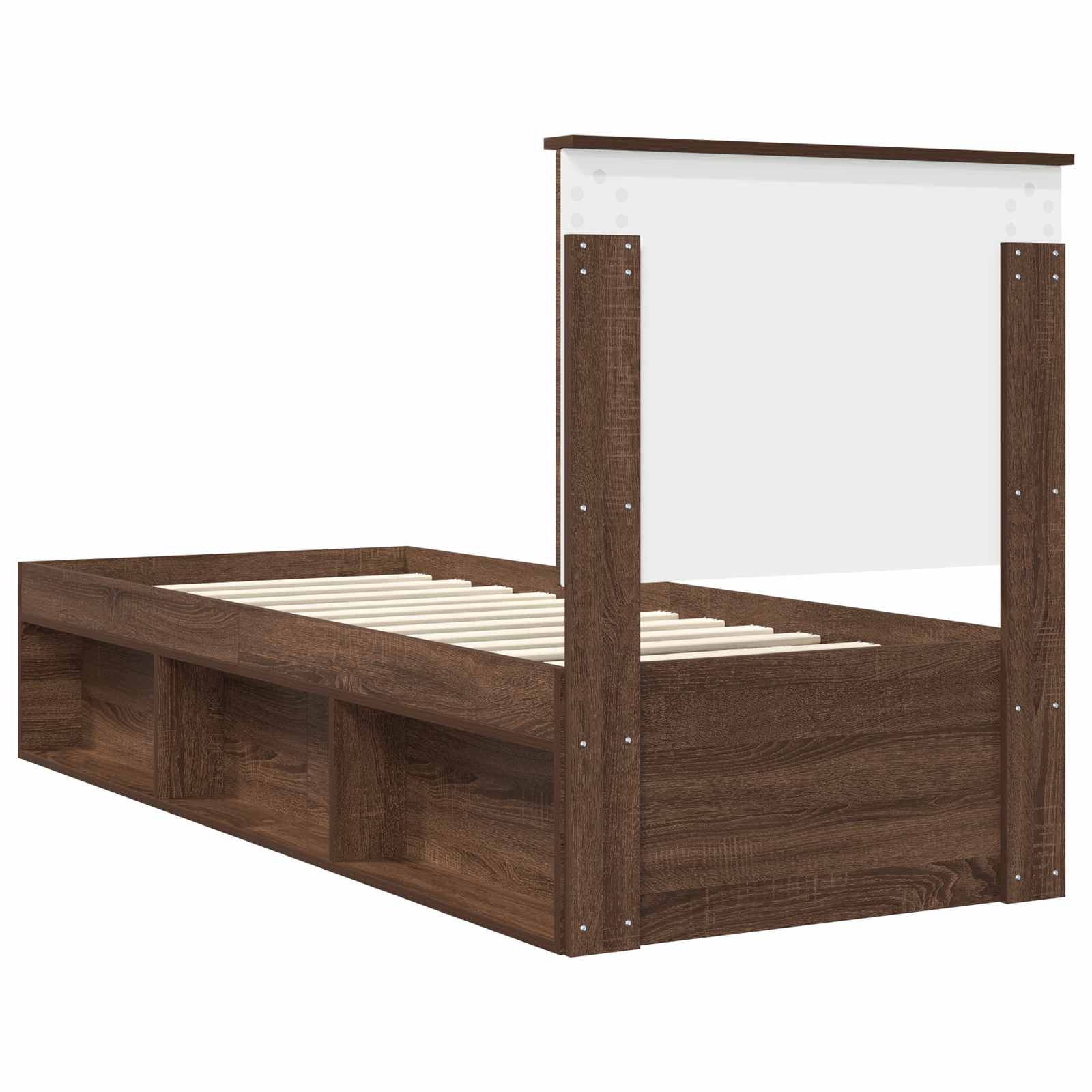 Cadre de lit Chêne brun 75 x 190 cm Bois de pin massif