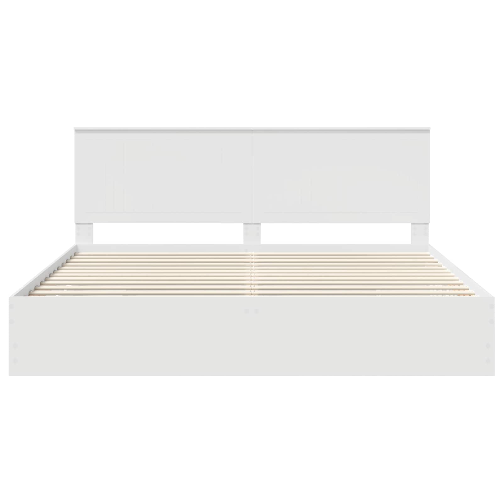 Cadre de lit avec tiroir Blanc 200 x 200 cm Bois Ingénierie - XIOS