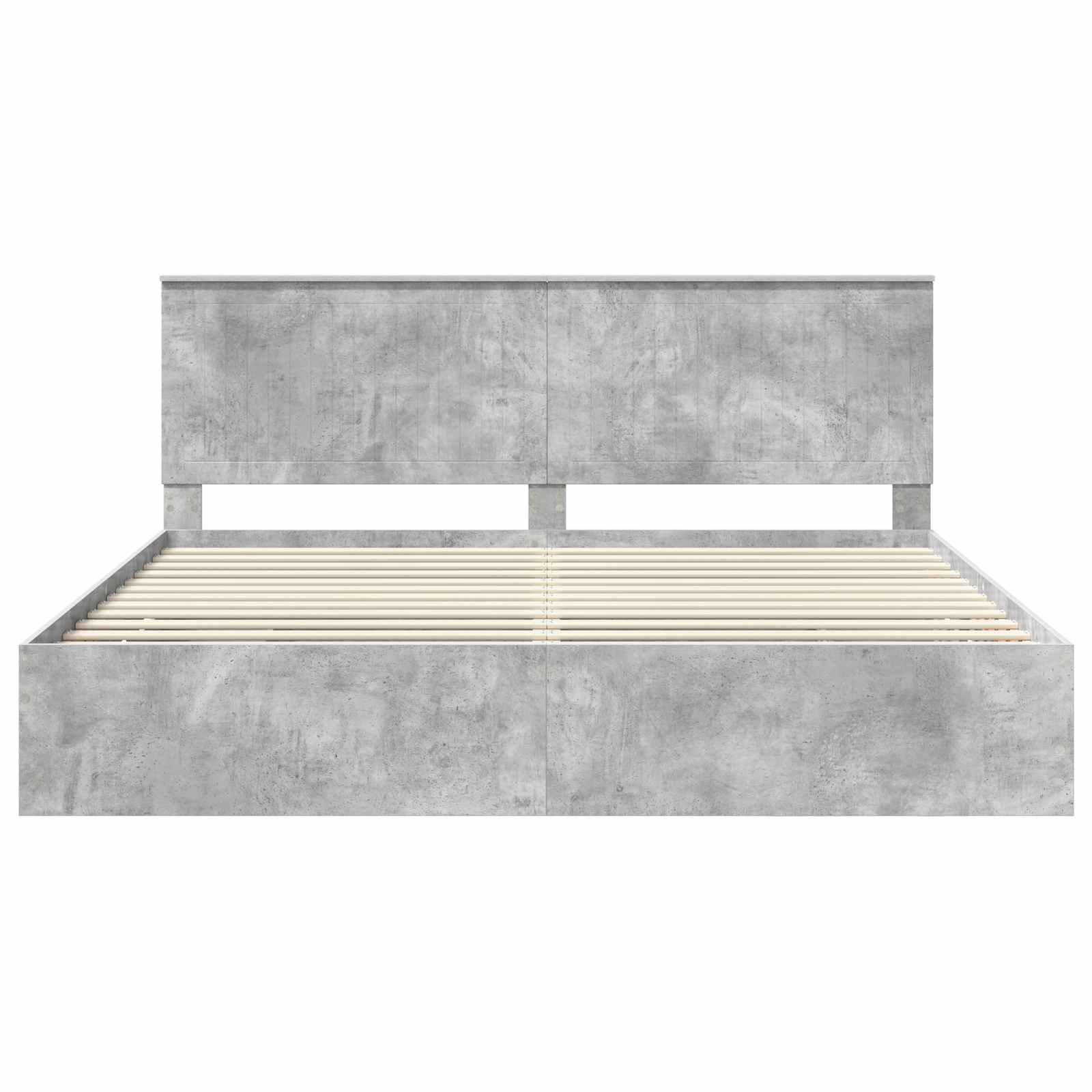 Cadre de lit Gris béton 200 x 200 cm Bois Ingénierie - XIOS
