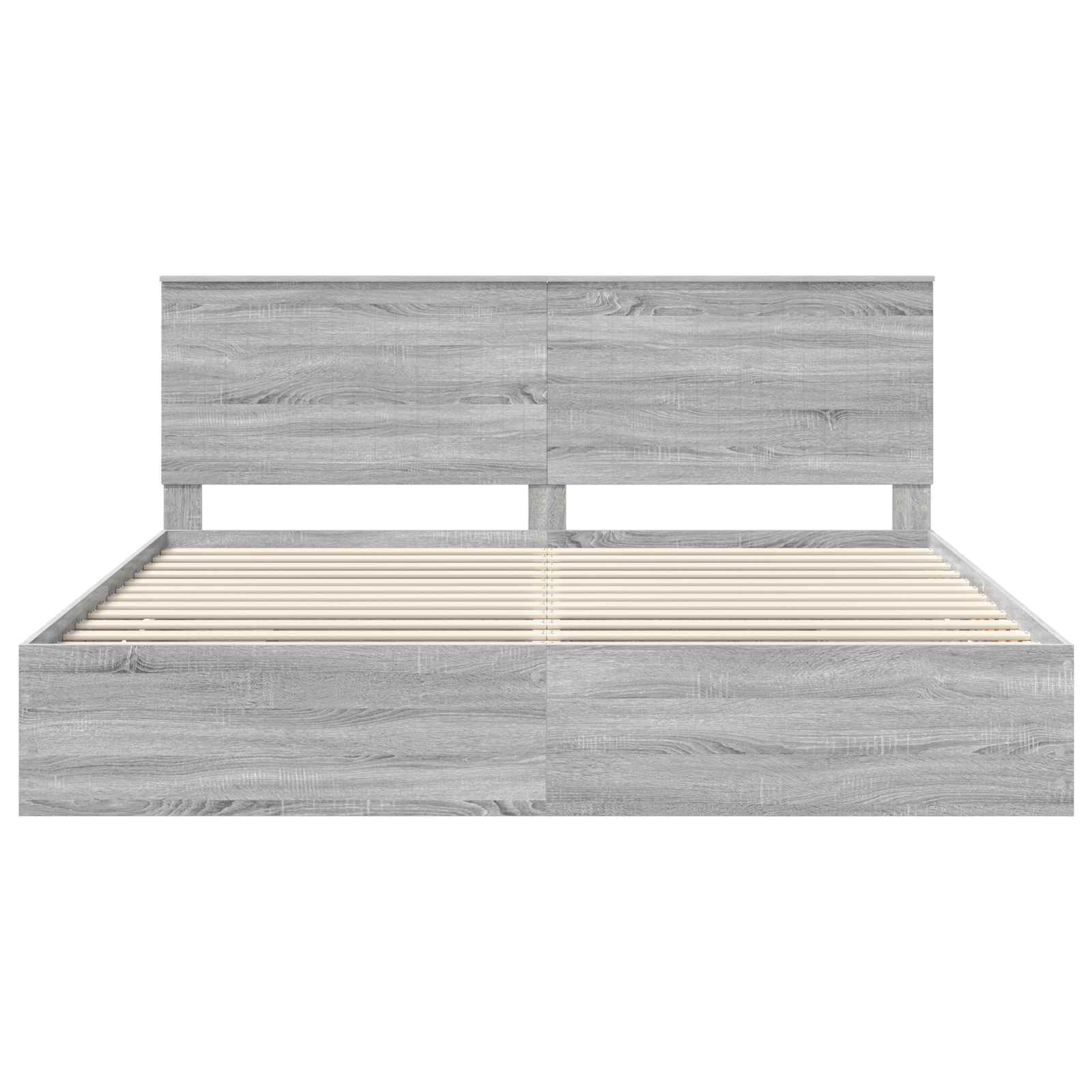 Cadre de lit Gris Sonoma 200 x 200 cm Bois Ingénierie - XIOS