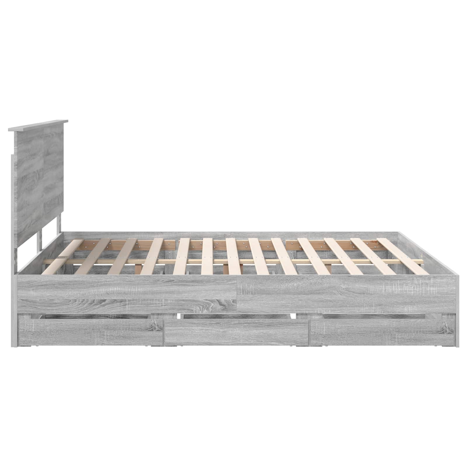 Cadre de lit Gris Sonoma 180 x 200 cm Bois Ingénierie - XIOS