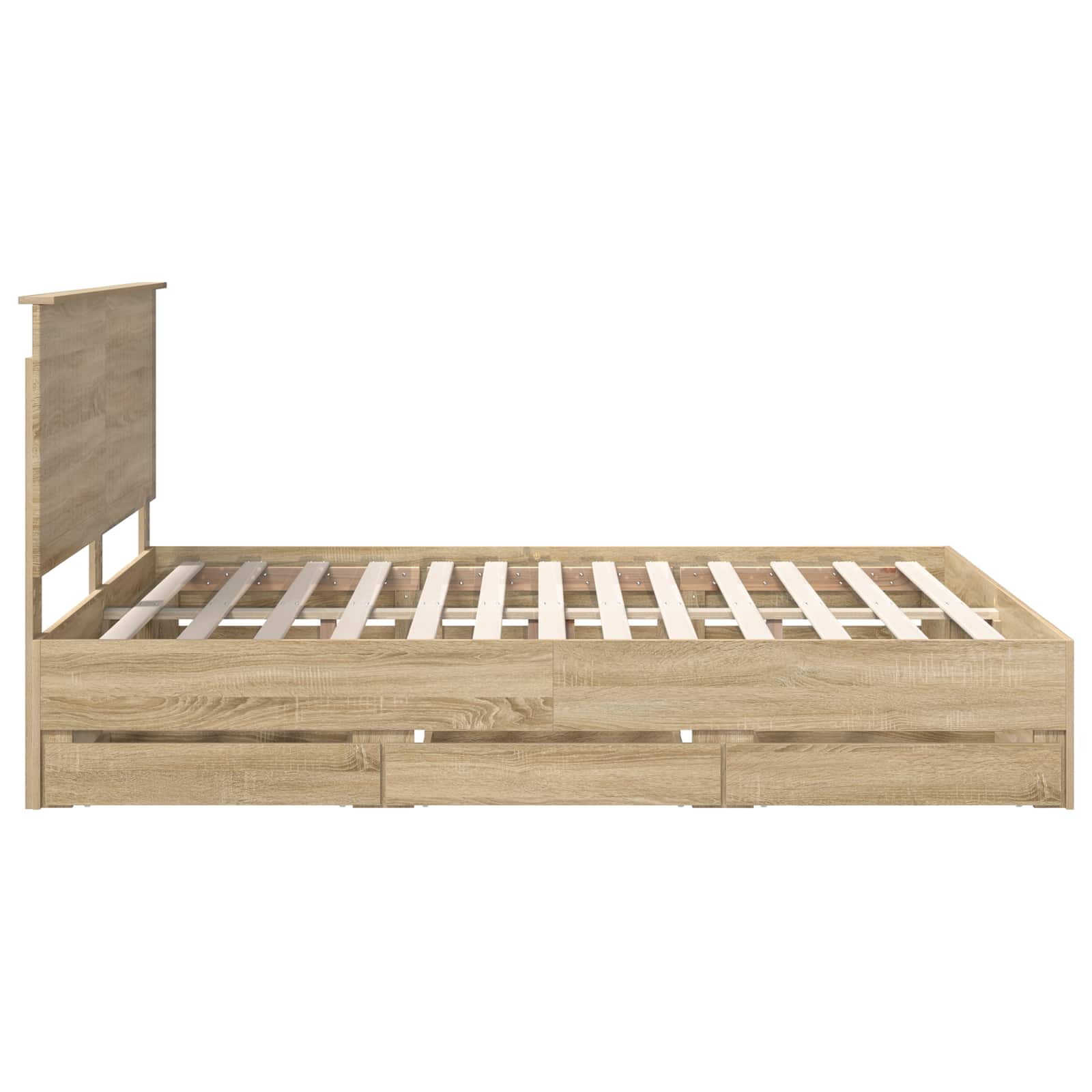 Cadre de lit Chêne Sonoma 160 x 200 cm Bois Ingénierie - XIOS