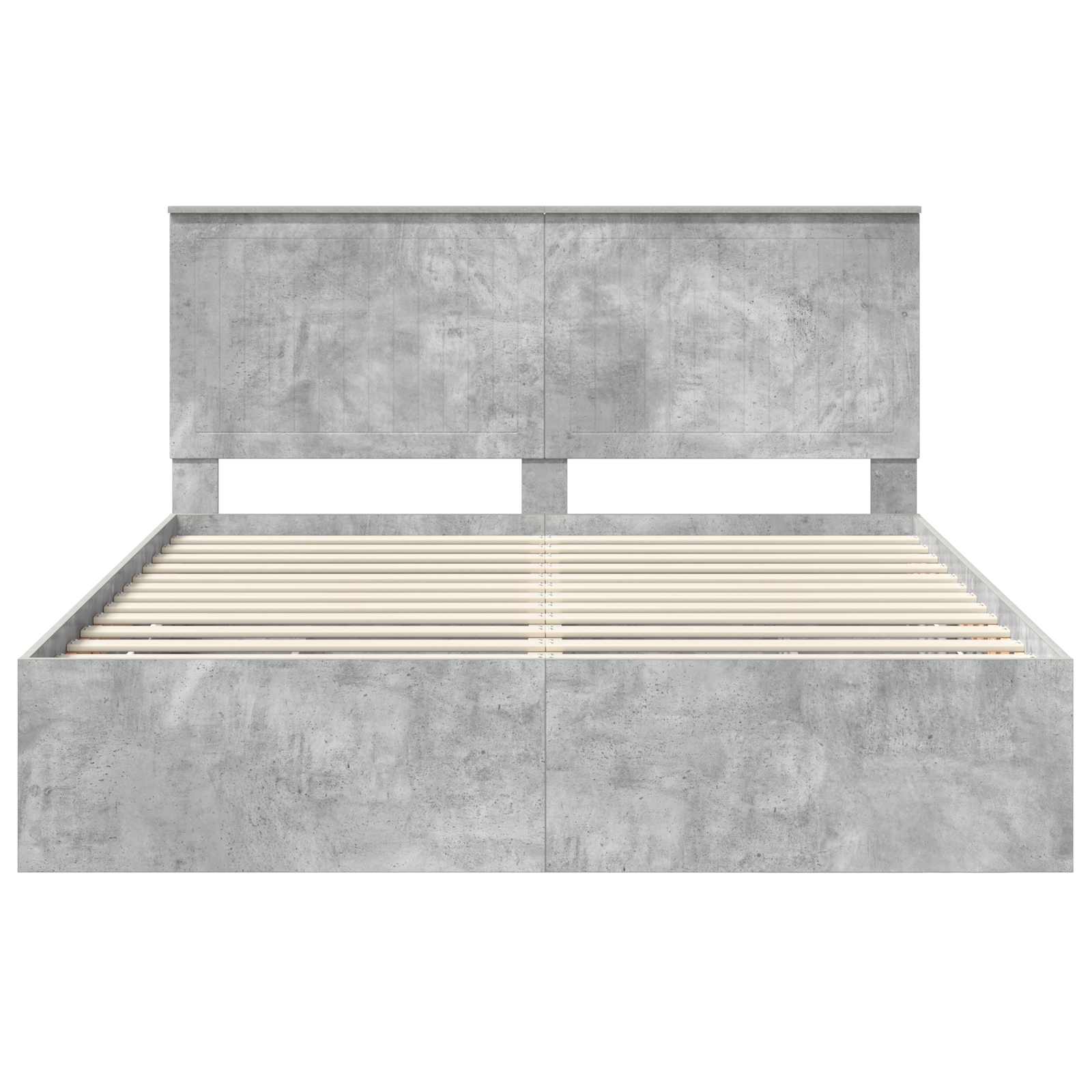 Cadre de lit Gris béton 160 x 200 cm Bois Ingénierie - XIOS
