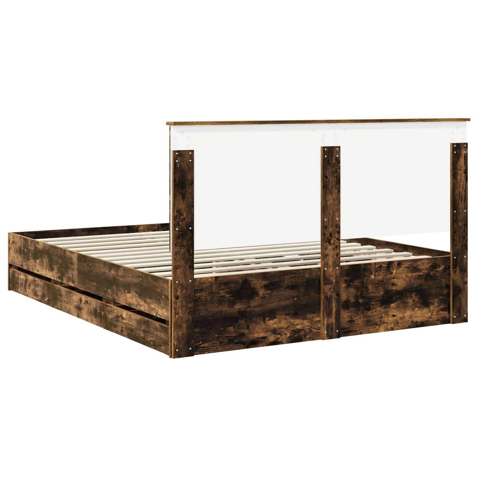 Cadre de lit Chêne fumé 160 x 200 cm Bois Ingénierie - XIOS
