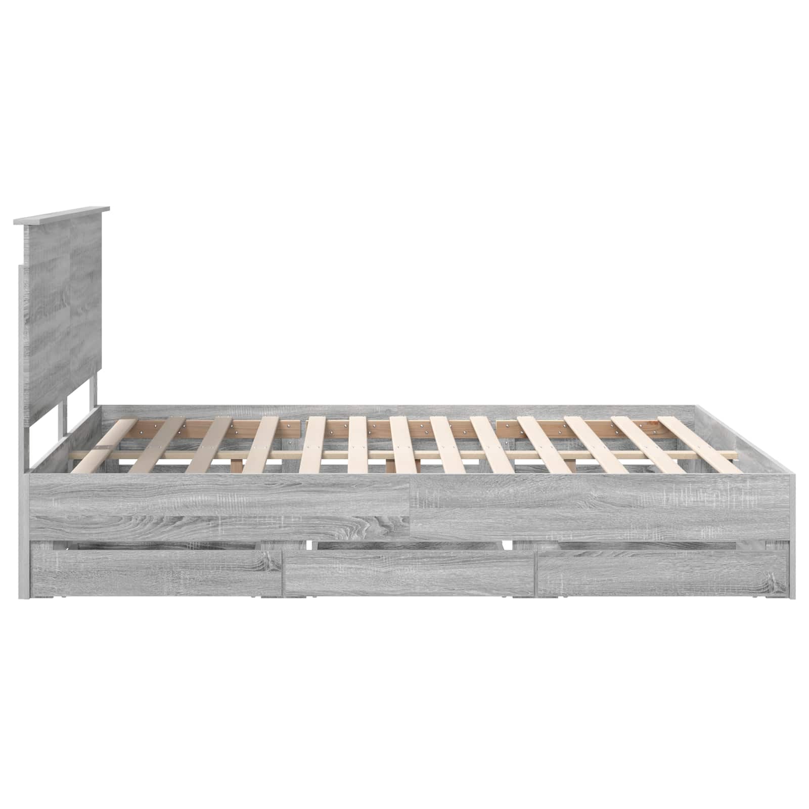 Cadre de lit Gris Sonoma 160 x 200 cm Bois Ingénierie - XIOS