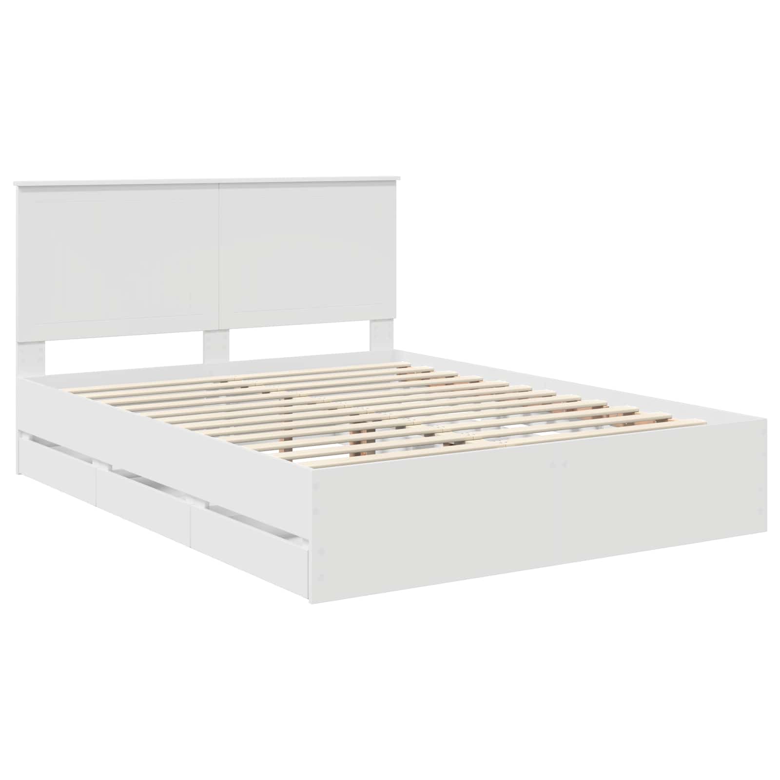 Cadre de lit avec tiroir Blanc 150 x 200 cm Bois Ingénierie - XIOS