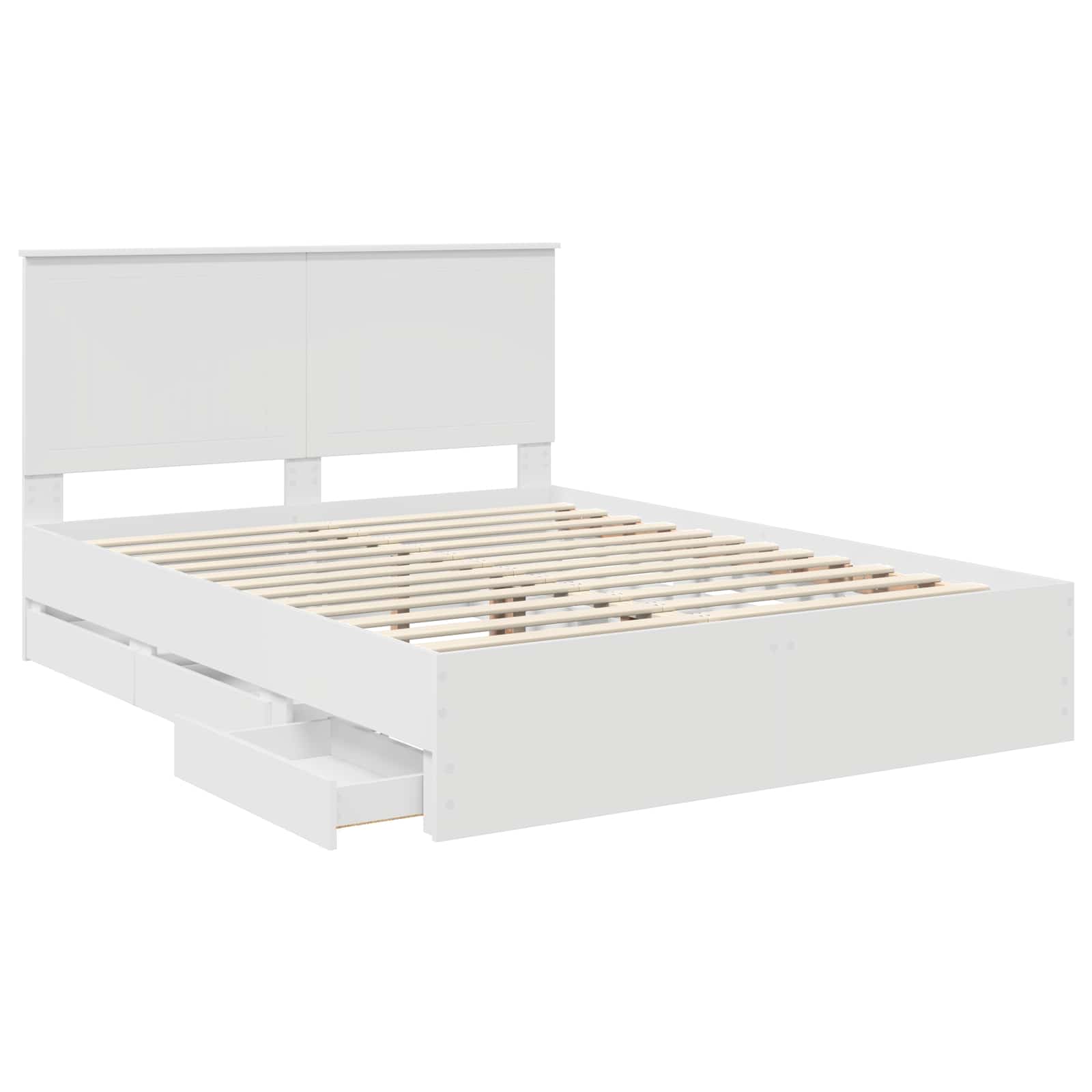 Cadre de lit avec tiroir Blanc 150 x 200 cm Bois Ingénierie - XIOS