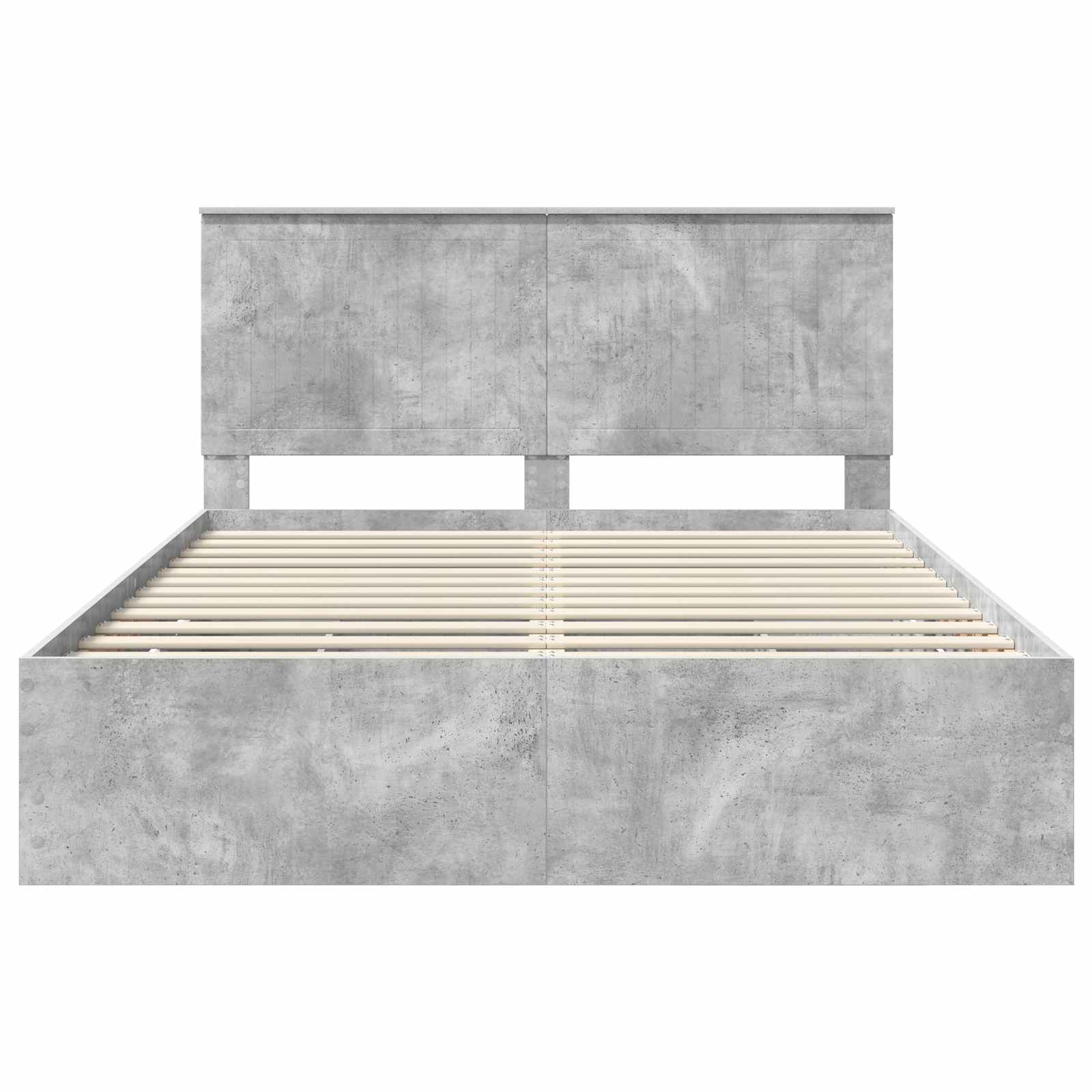 Cadre de lit Gris béton 150 x 200 cm Bois Ingénierie - XIOS