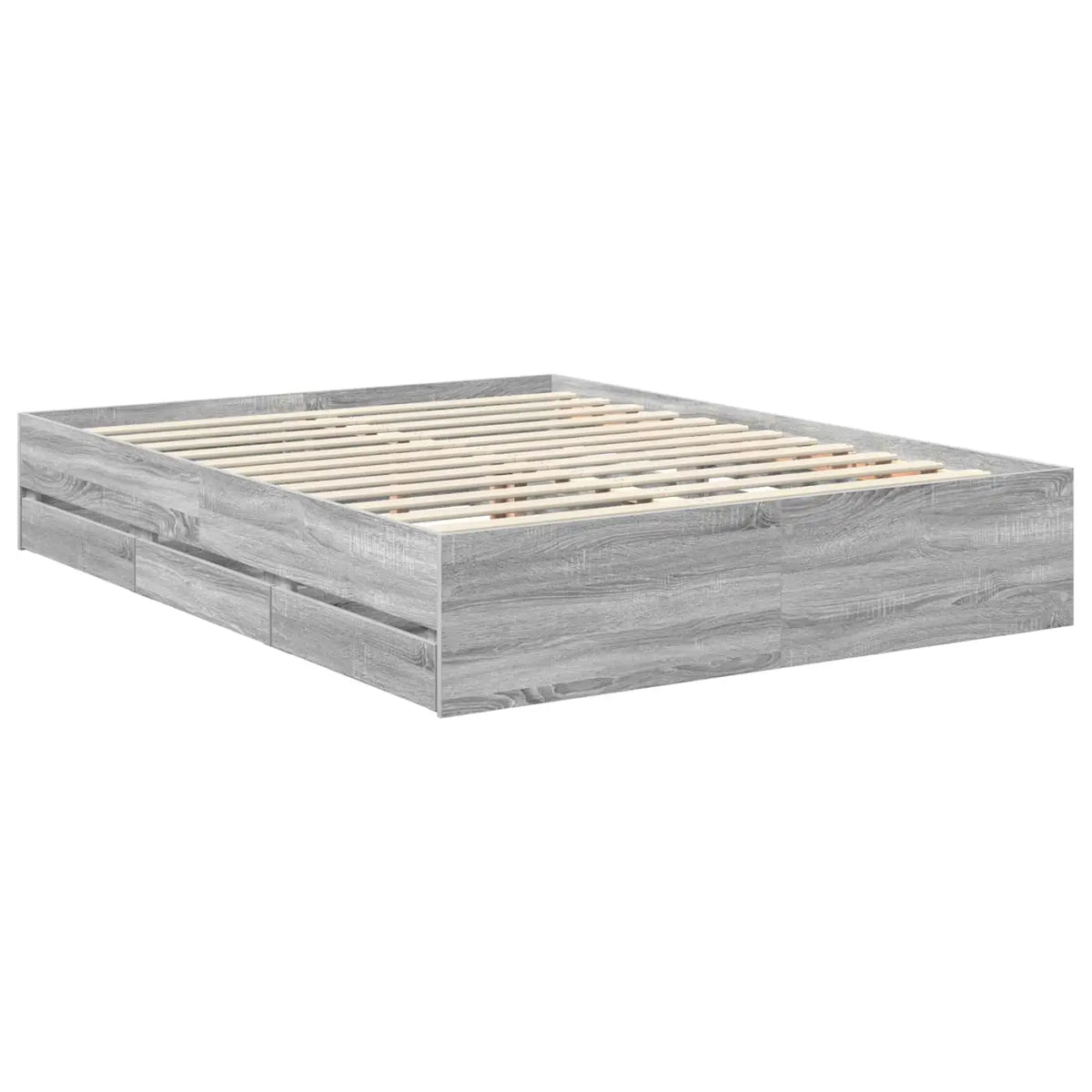 Cadre de lit Gris Sonoma 150 x 200 cm Bois Ingénierie - XIOS