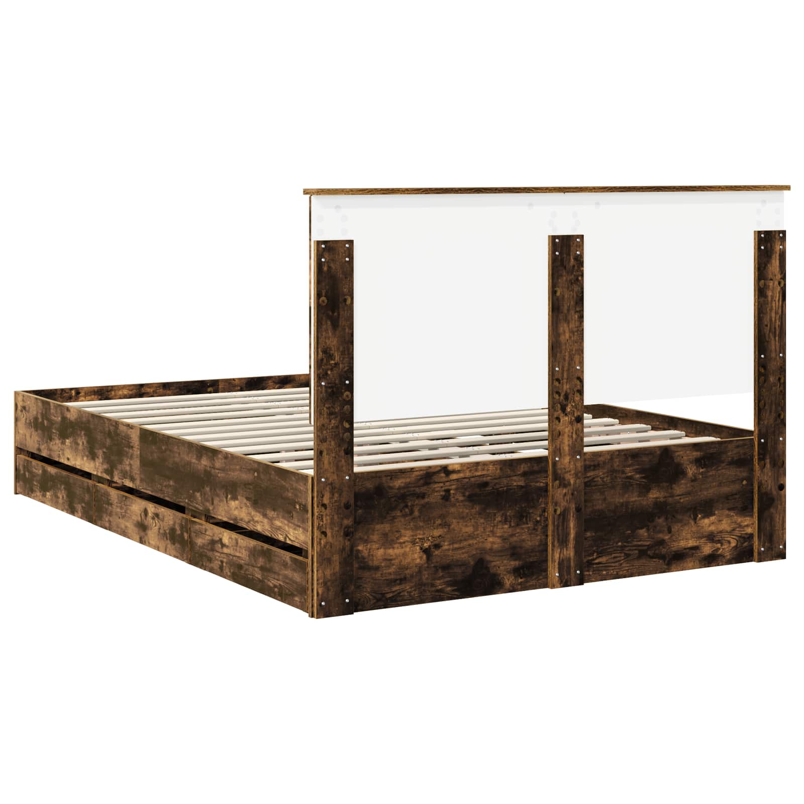 Cadre de lit Chêne fumé 140 x 200 cm Bois Ingénierie - XIOS