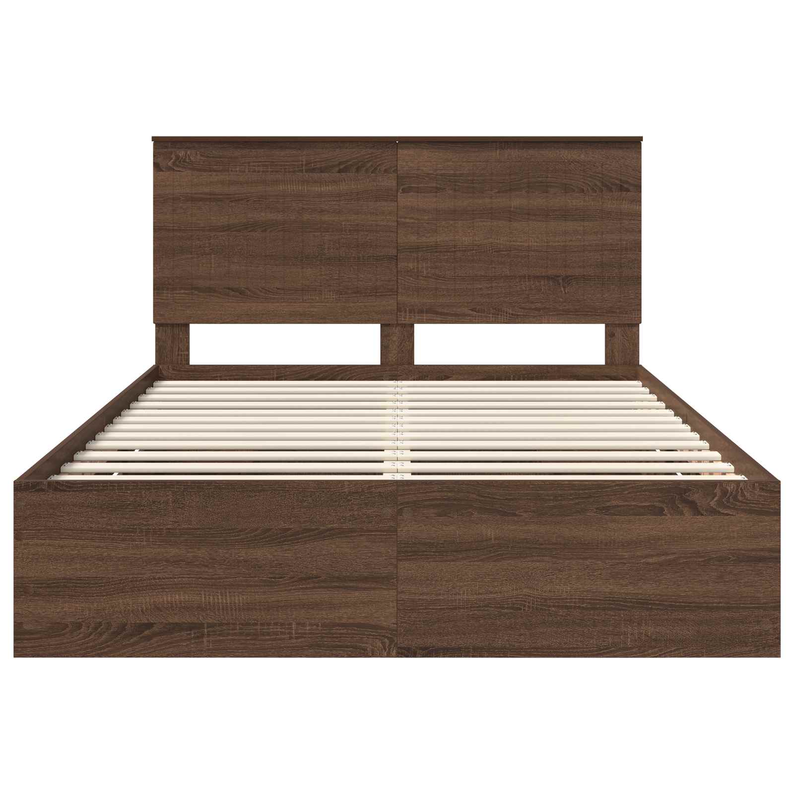 Cadre de lit Chêne brun 135 x 190 cm Bois Ingénierie - XIOS