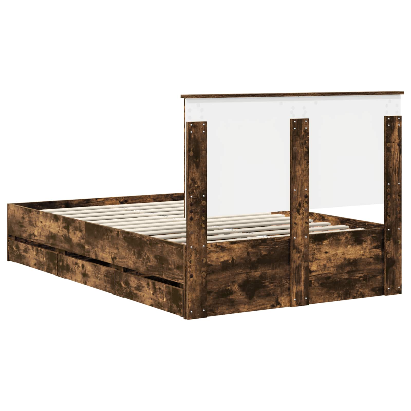 Cadre de lit Chêne fumé 120 x 200 cm Bois Ingénierie - XIOS