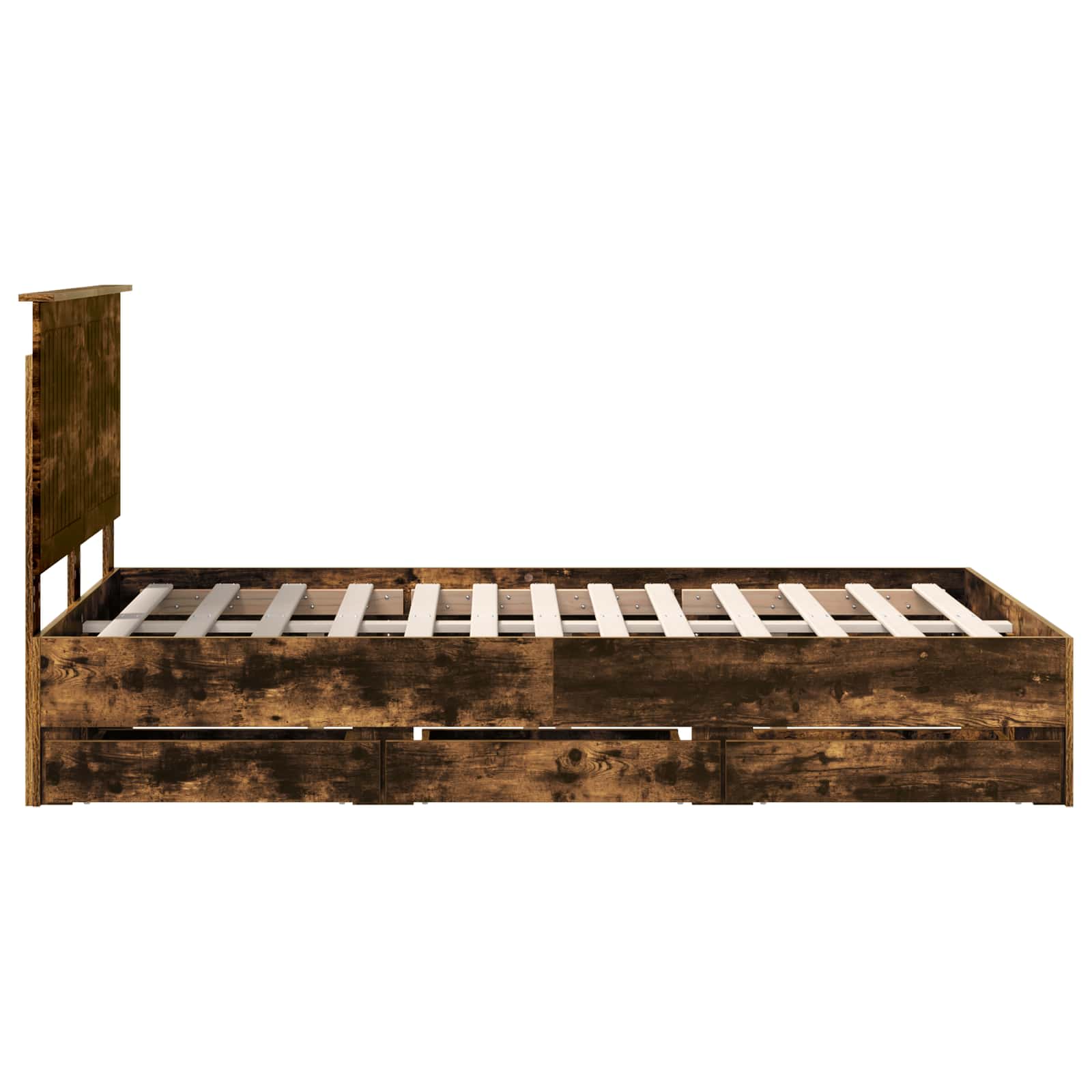 Cadre de lit Chêne fumé 120 x 200 cm Bois Ingénierie - XIOS
