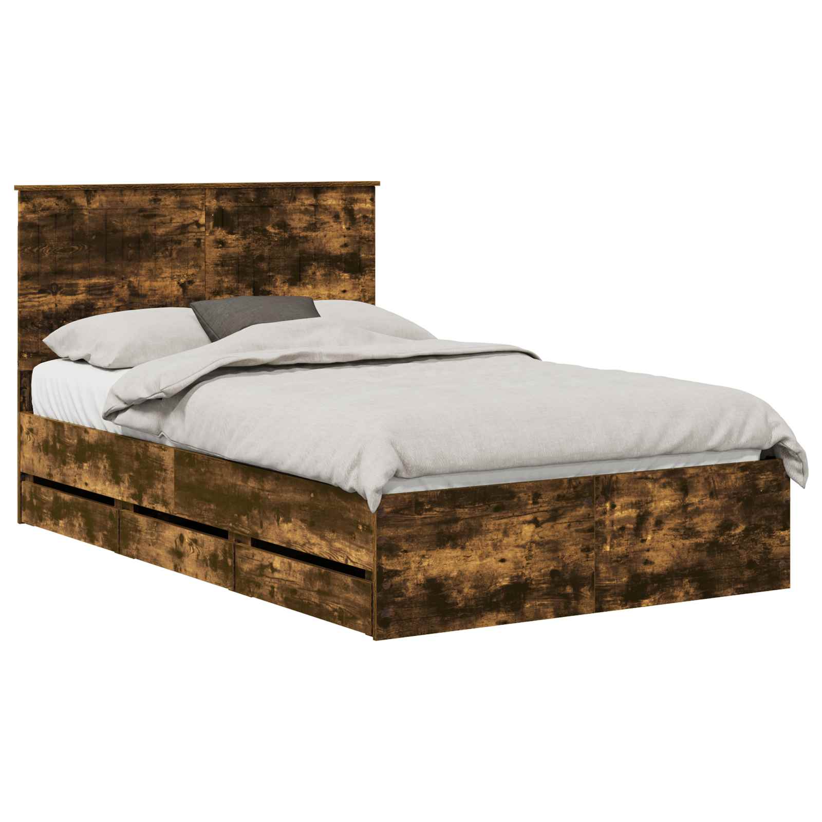 Cadre de lit Chêne fumé 120 x 190 cm Bois Ingénierie - XIOS