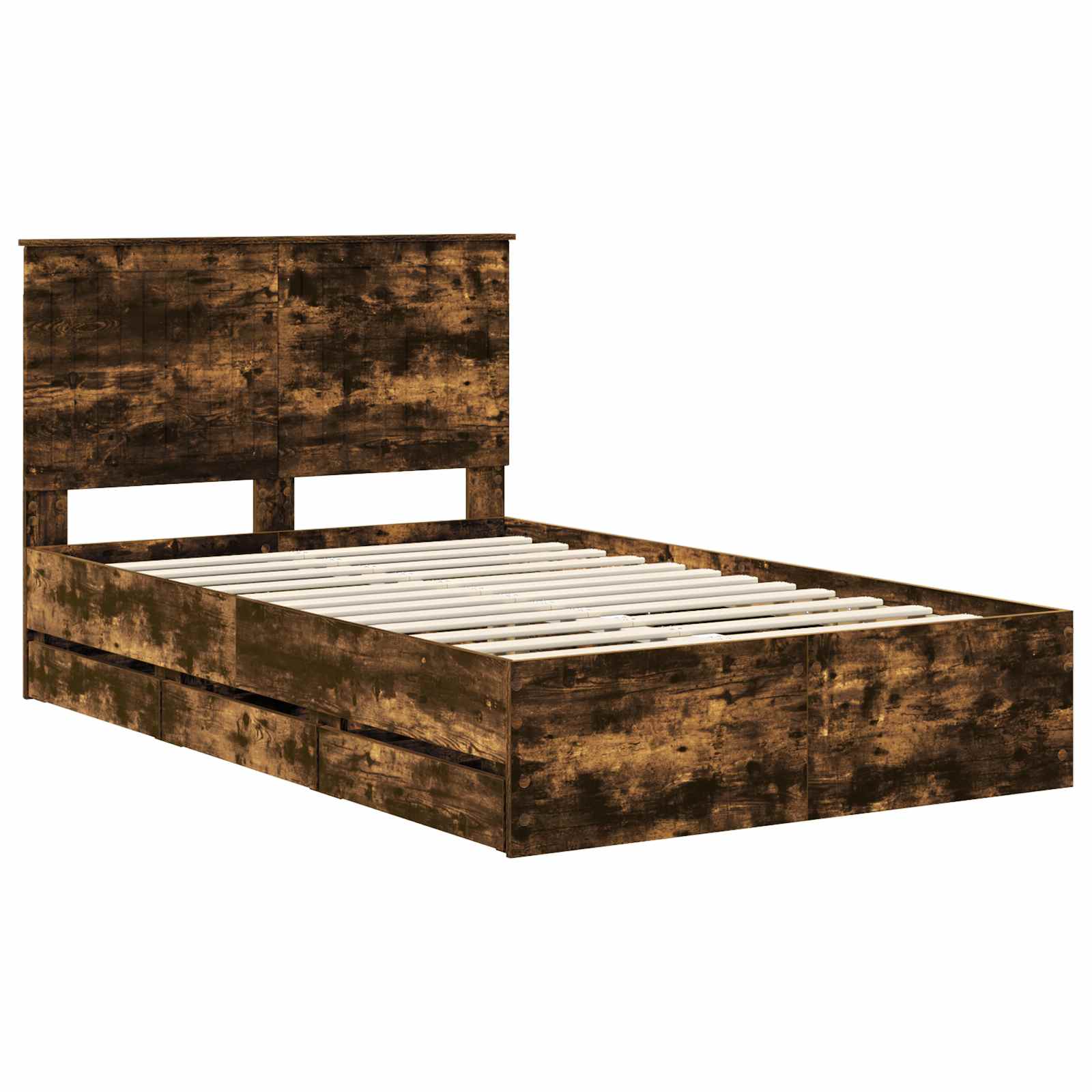 Cadre de lit Chêne fumé 120 x 190 cm Bois Ingénierie - XIOS