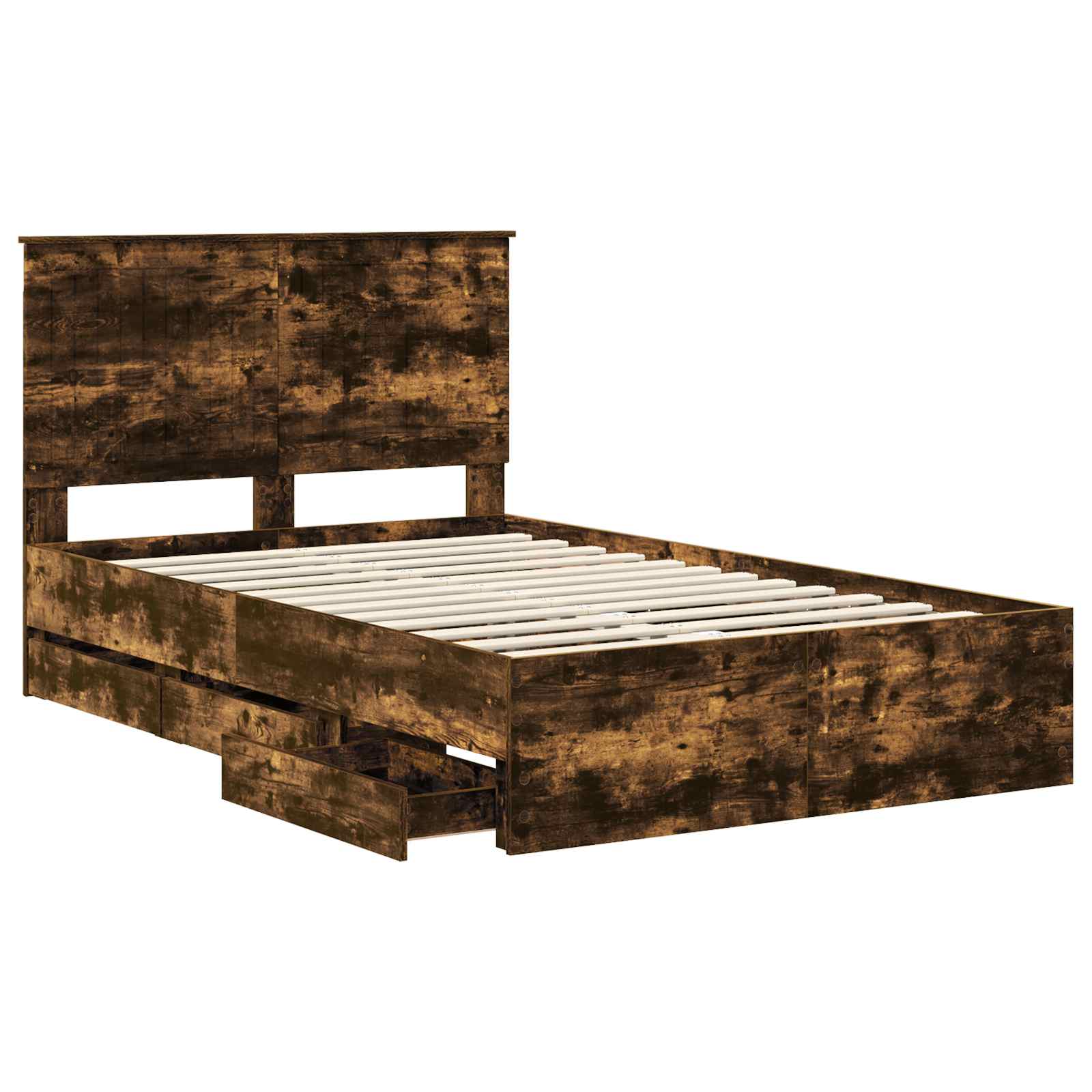 Cadre de lit Chêne fumé 120 x 190 cm Bois Ingénierie - XIOS