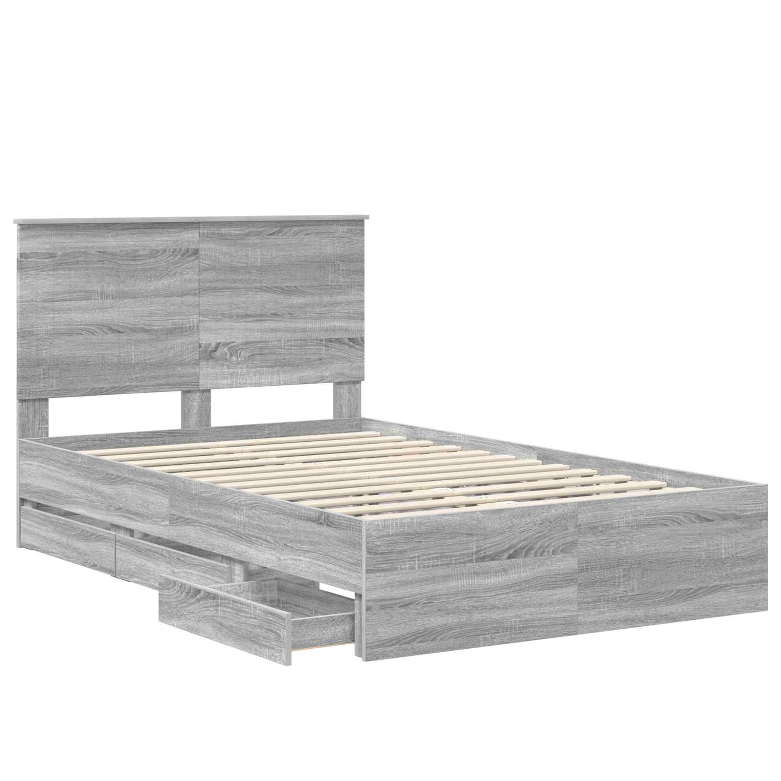 Cadre de lit Gris Sonoma 120 x 190 cm Bois Ingénierie - XIOS