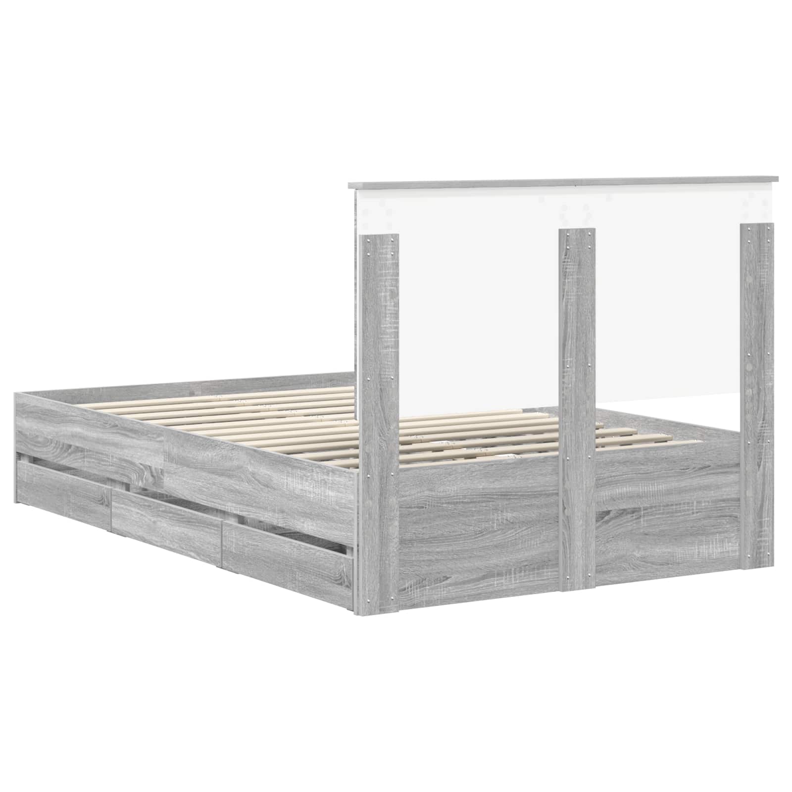Cadre de lit Gris Sonoma 120 x 190 cm Bois Ingénierie - XIOS