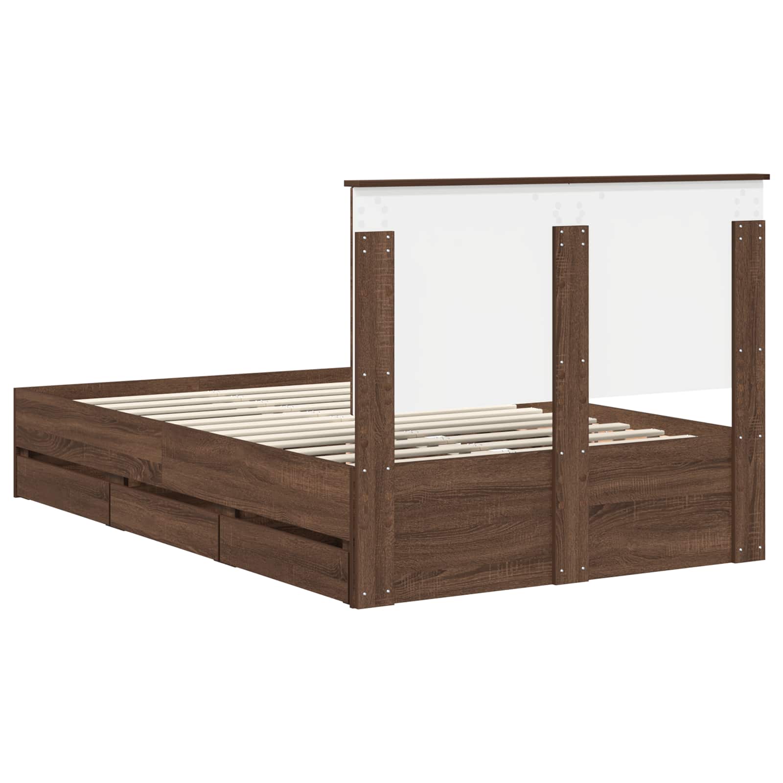 Cadre de lit Chêne brun 120 x 190 cm Bois Ingénierie - XIOS