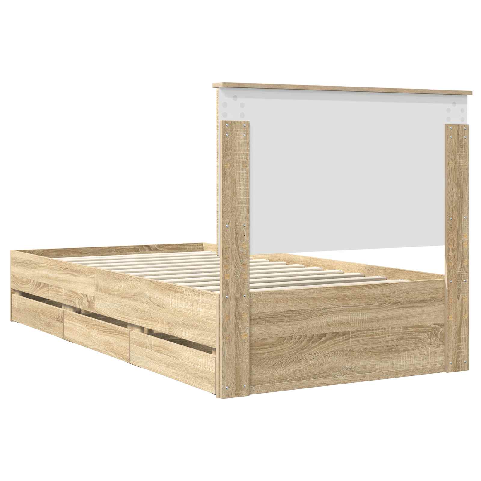 Cadre de lit Chêne Sonoma 100 x 200 cm Bois Ingénierie - XIOS