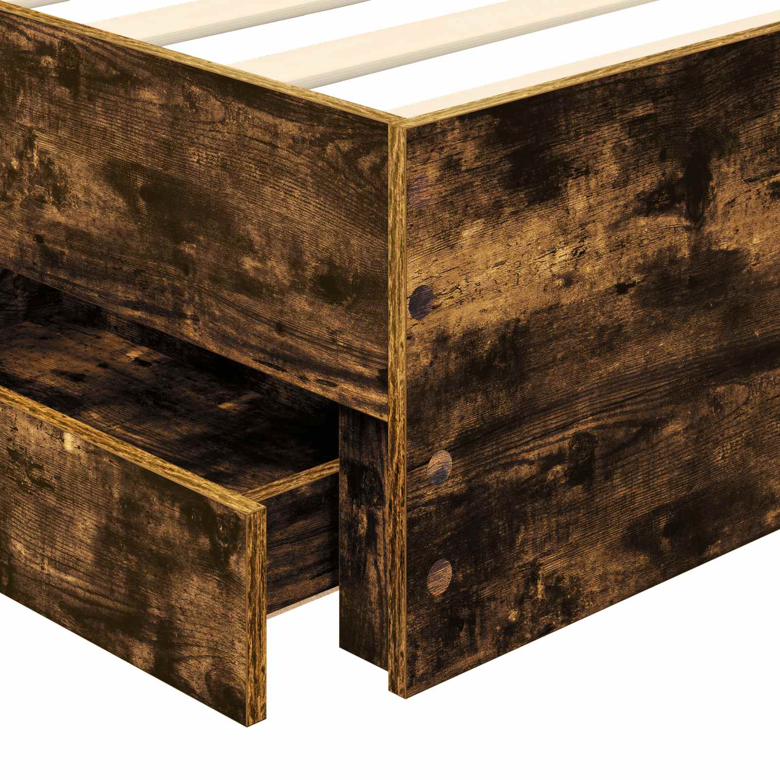 Cadre de lit Chêne fumé 100 x 200 cm Bois Ingénierie - XIOS