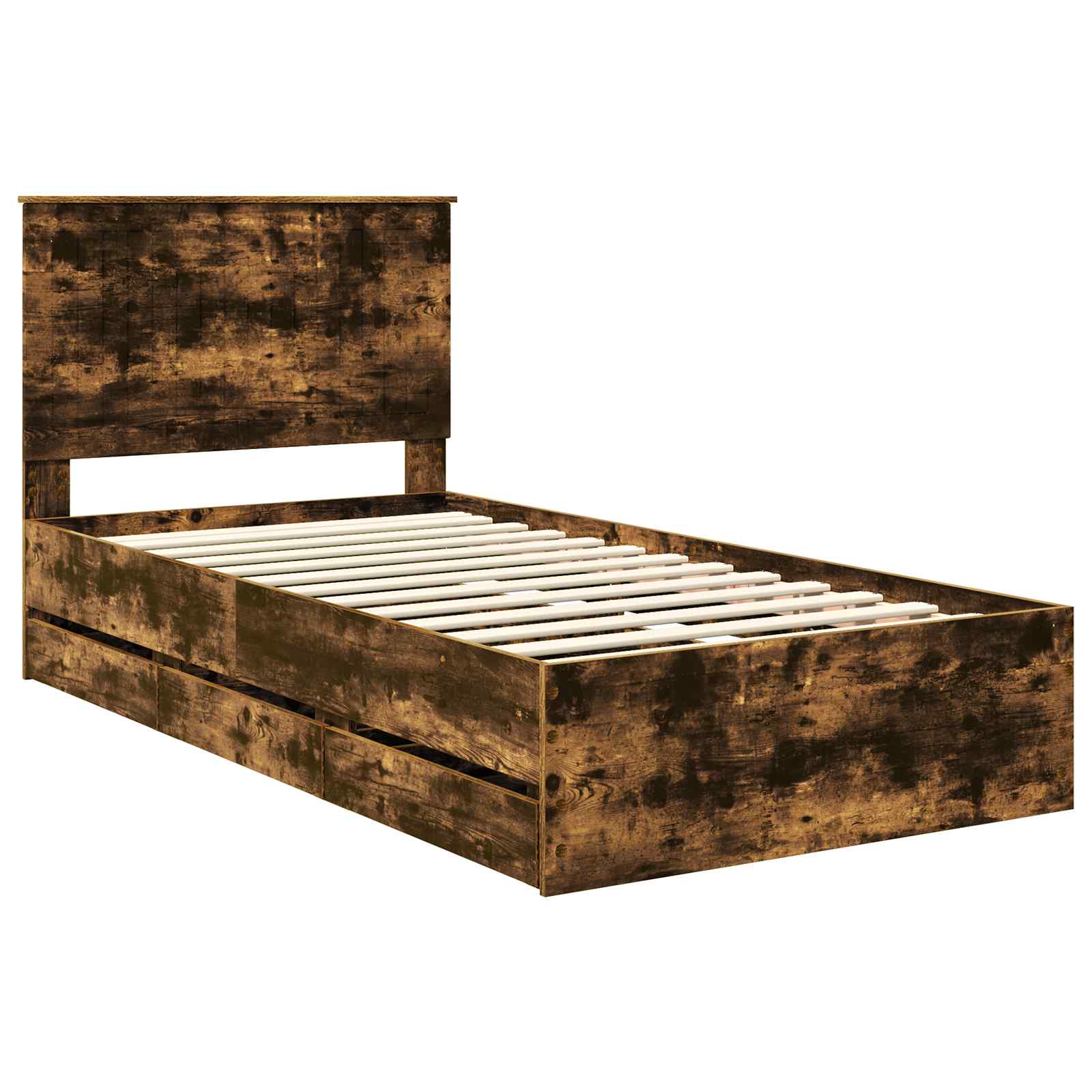 Cadre de lit Chêne fumé 100 x 200 cm Bois Ingénierie - XIOS