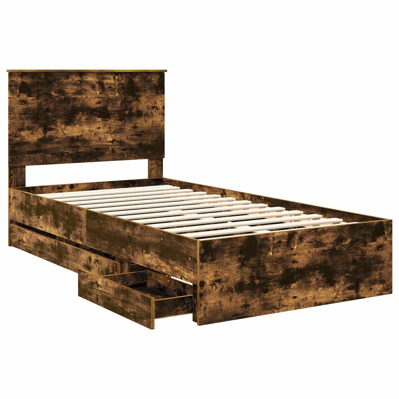 Cadre de lit Chêne fumé 100 x 200 cm Bois Ingénierie - XIOS