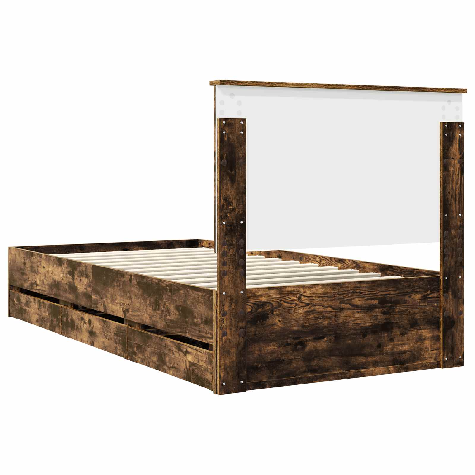 Cadre de lit Chêne fumé 100 x 200 cm Bois Ingénierie - XIOS