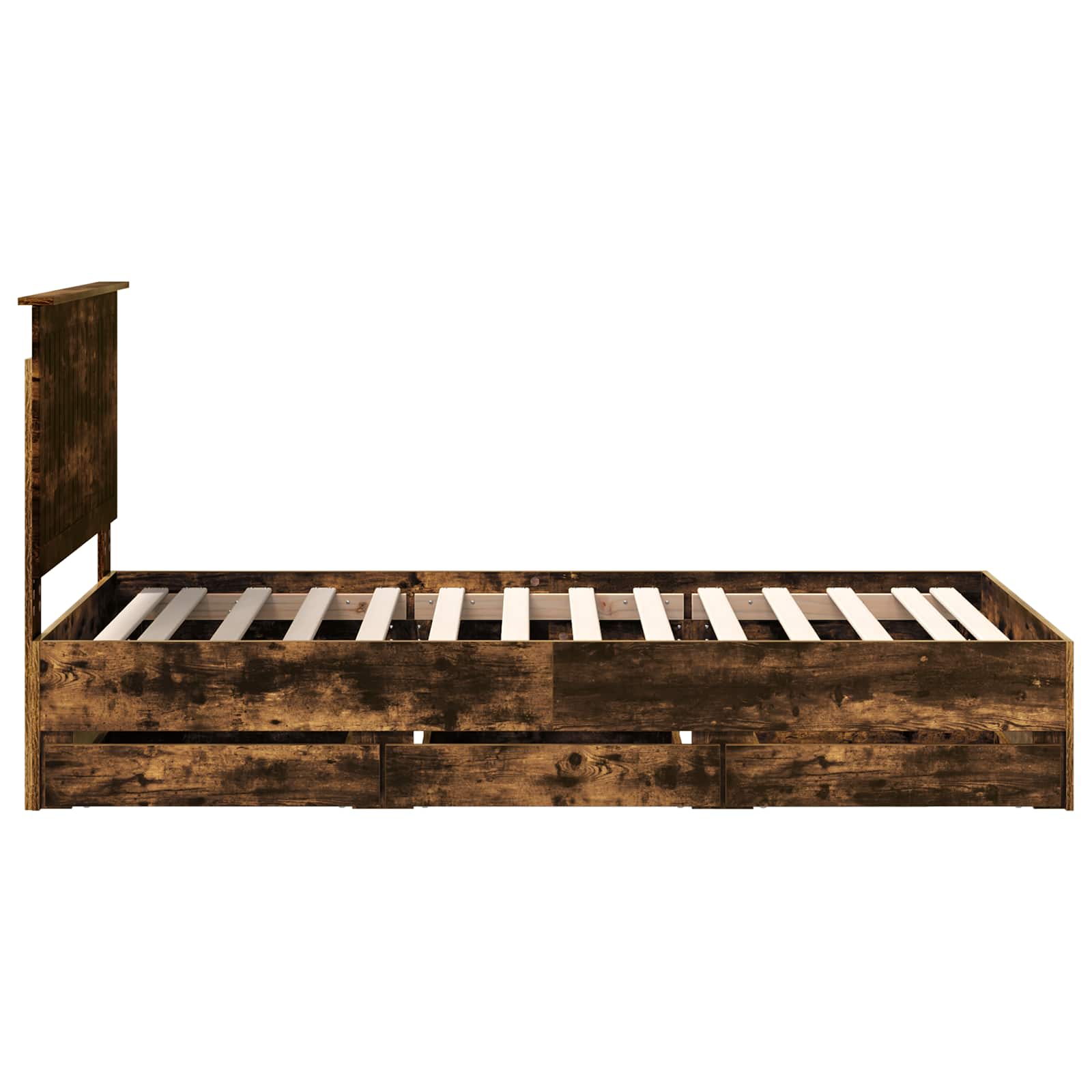 Cadre de lit Chêne fumé 100 x 200 cm Bois Ingénierie - XIOS