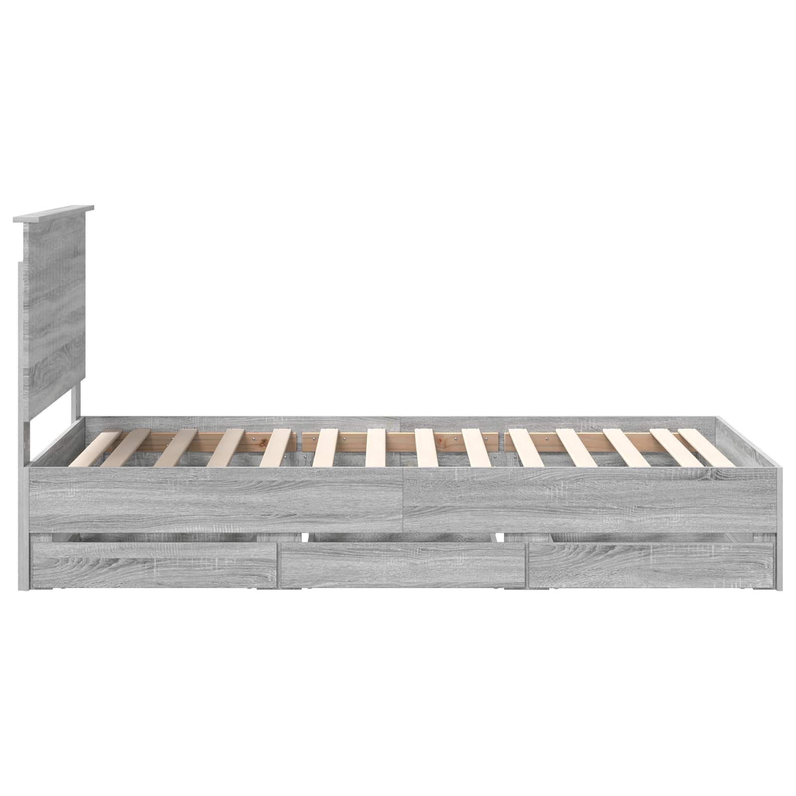 Cadre de lit Gris Sonoma 100 x 200 cm Bois Ingénierie - XIOS