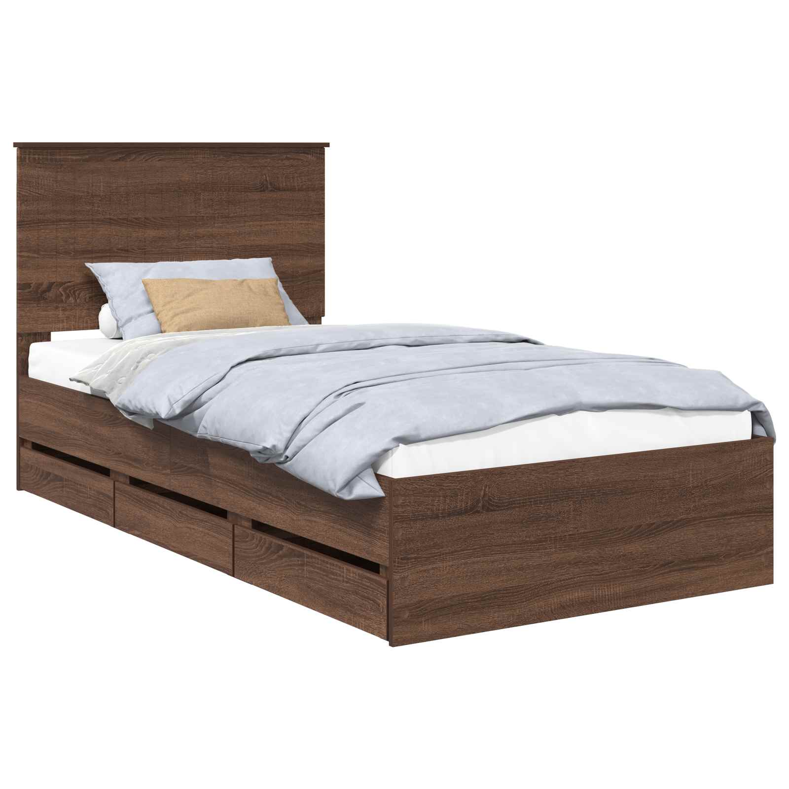 Cadre de lit Chêne brun 100 x 200 cm Bois Ingénierie - XIOS