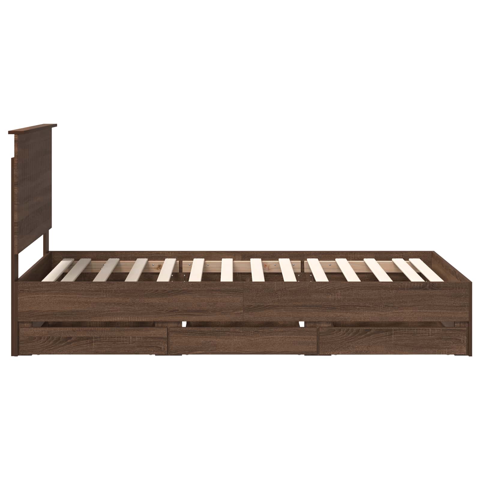 Cadre de lit Chêne brun 100 x 200 cm Bois Ingénierie - XIOS
