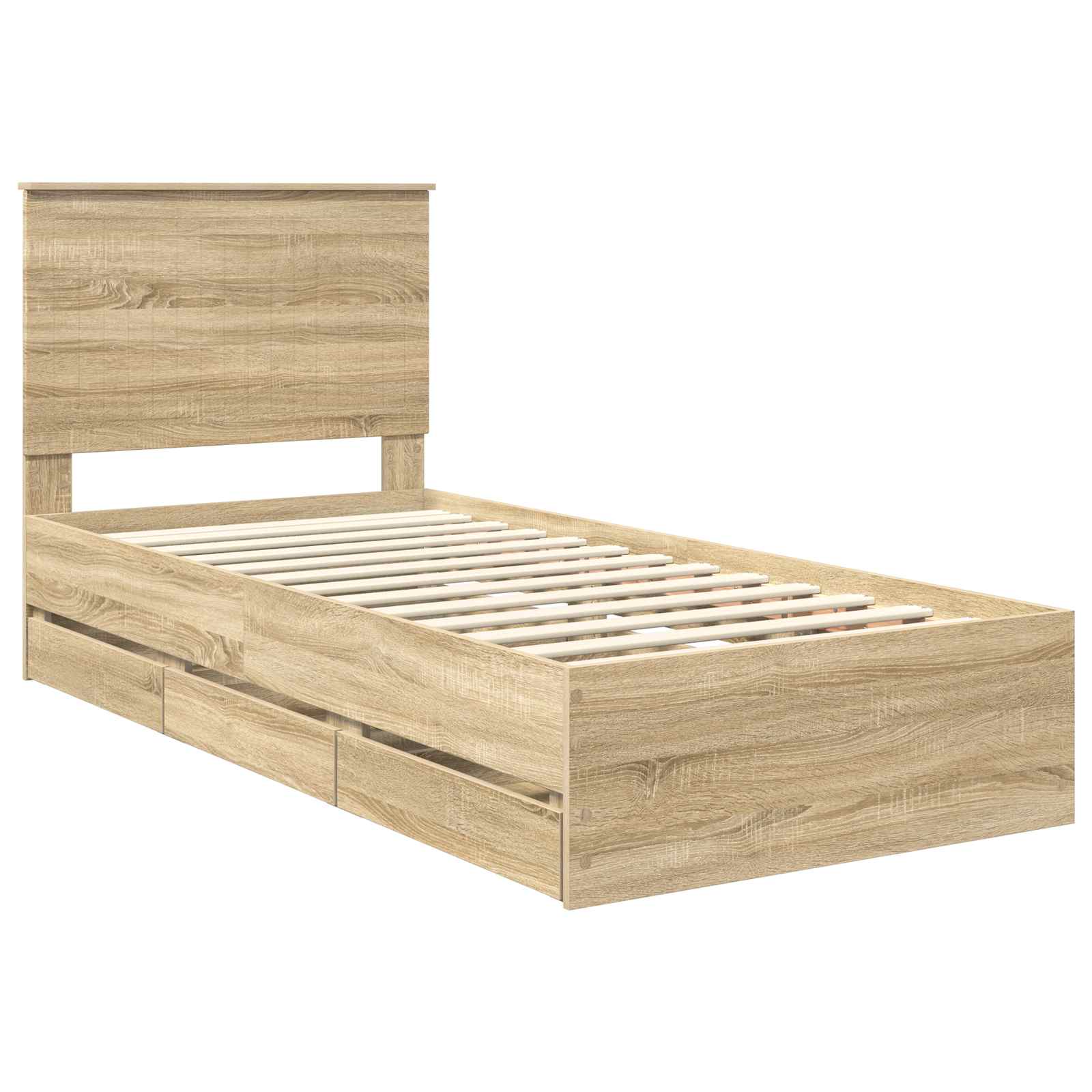 Cadre de lit Chêne Sonoma 90 x 200 cm Bois Ingénierie - XIOS