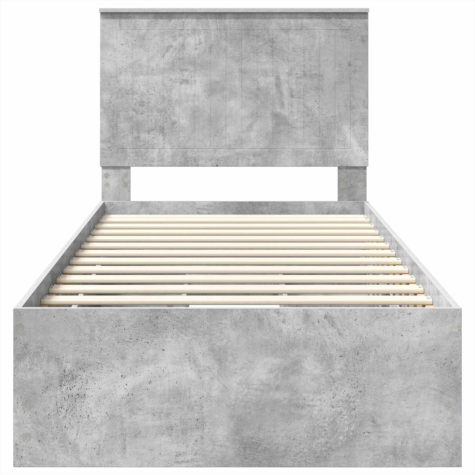 Cadre de lit avec tiroir Gris béton 90 x 200 cm Bois Ingénierie - XIOS