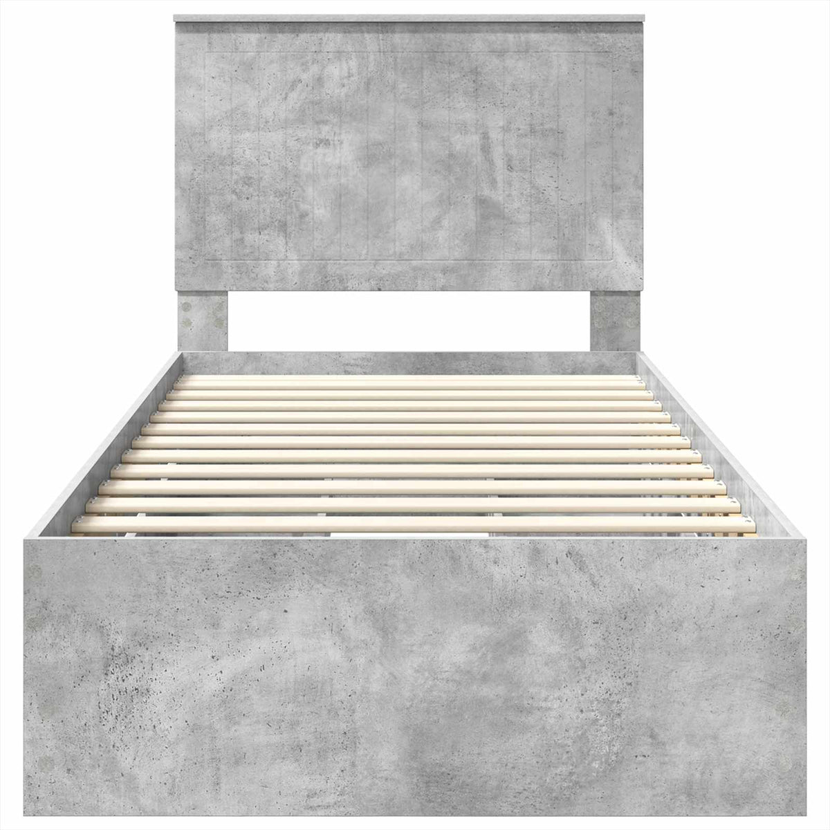 Cadre de lit avec tiroir Gris béton 90 x 200 cm Bois Ingénierie
