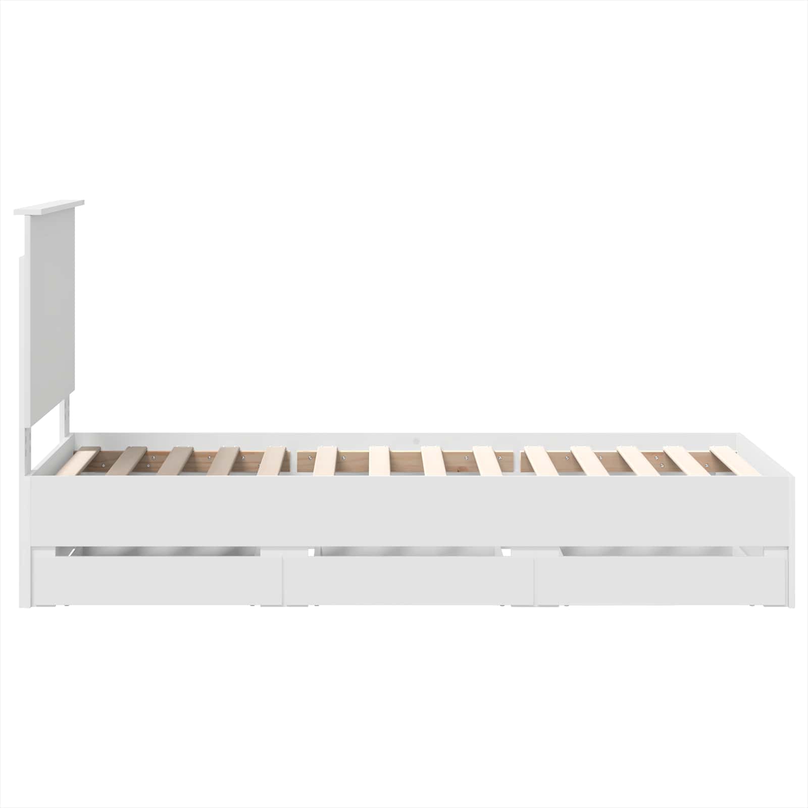 Cadre de lit avec tiroir Blanc 75 x 190 cm Bois Ingénierie - XIOS
