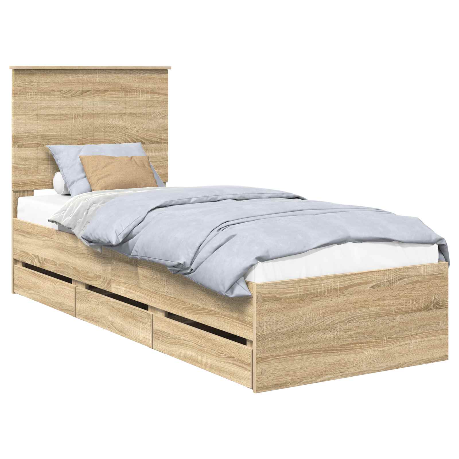 Cadre de lit Chêne Sonoma 75 x 190 cm Bois Ingénierie - XIOS