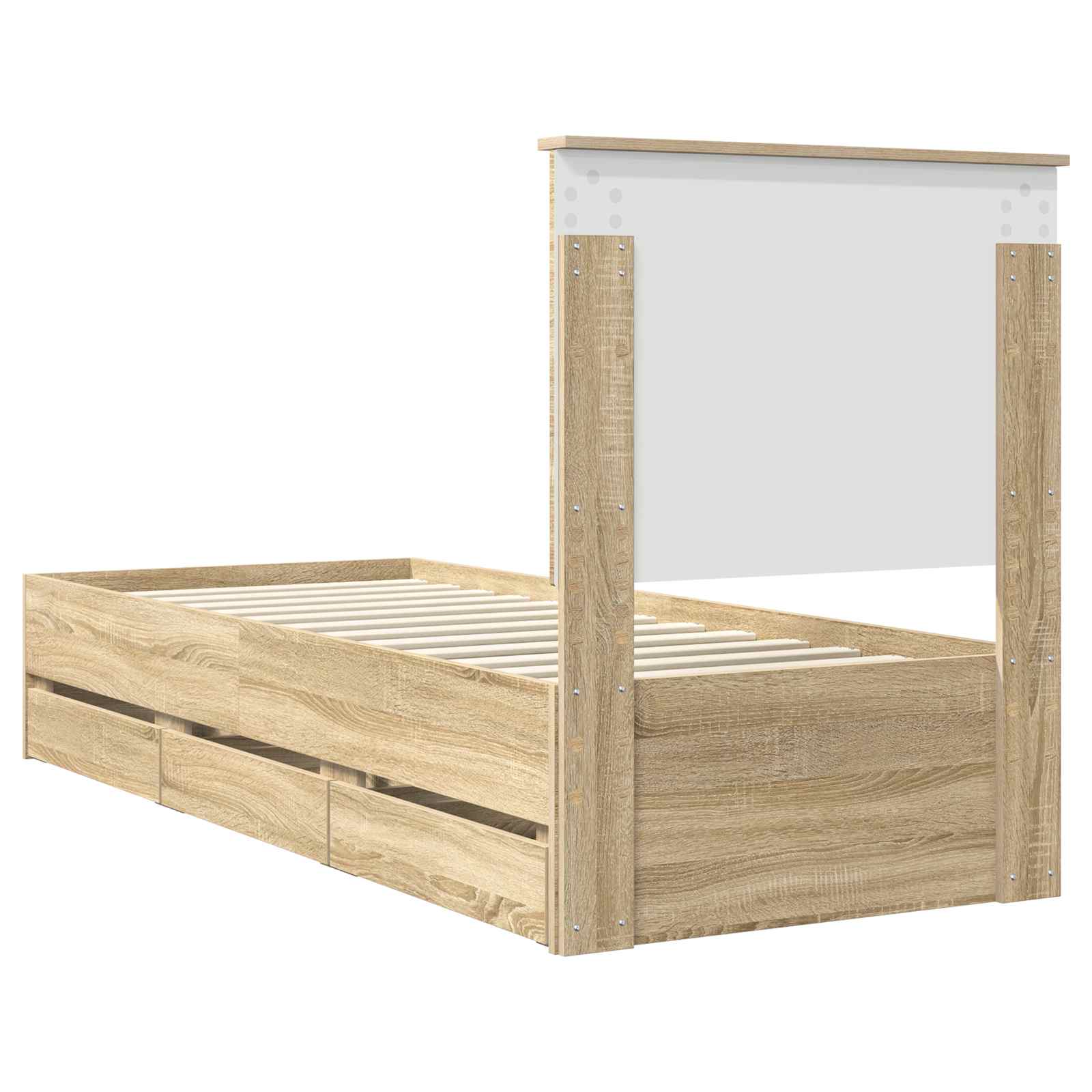 Cadre de lit Chêne Sonoma 75 x 190 cm Bois Ingénierie - XIOS