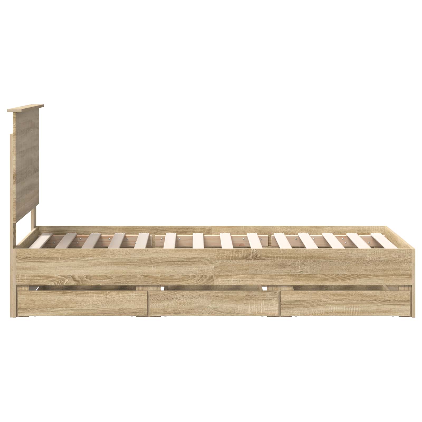 Cadre de lit Chêne Sonoma 75 x 190 cm Bois Ingénierie - XIOS