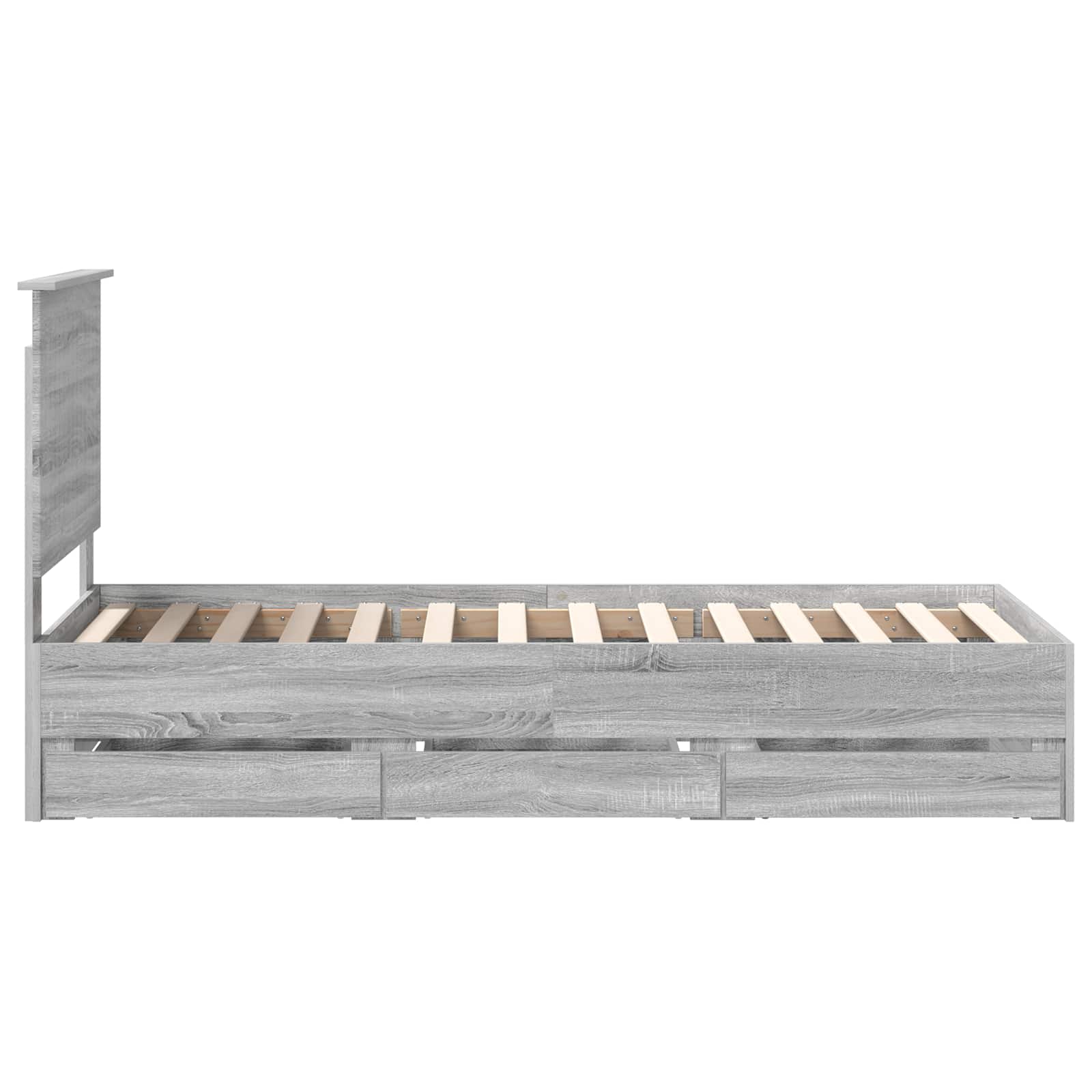 Cadre de lit Gris Sonoma 75 x 190 cm Bois Ingénierie - XIOS