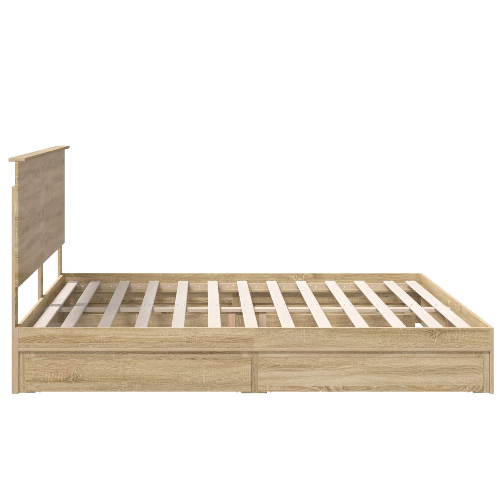 Lit de Rangement Chêne Sonoma 200 x 200 cm Bois d'ingénierie - XIOS