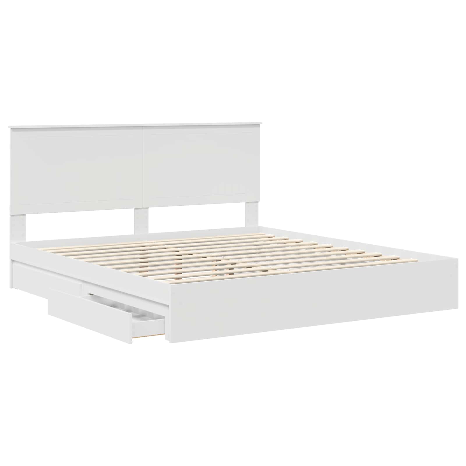 Lit de Rangement Blanc 180 x 200 cm Bois d'ingénierie - XIOS