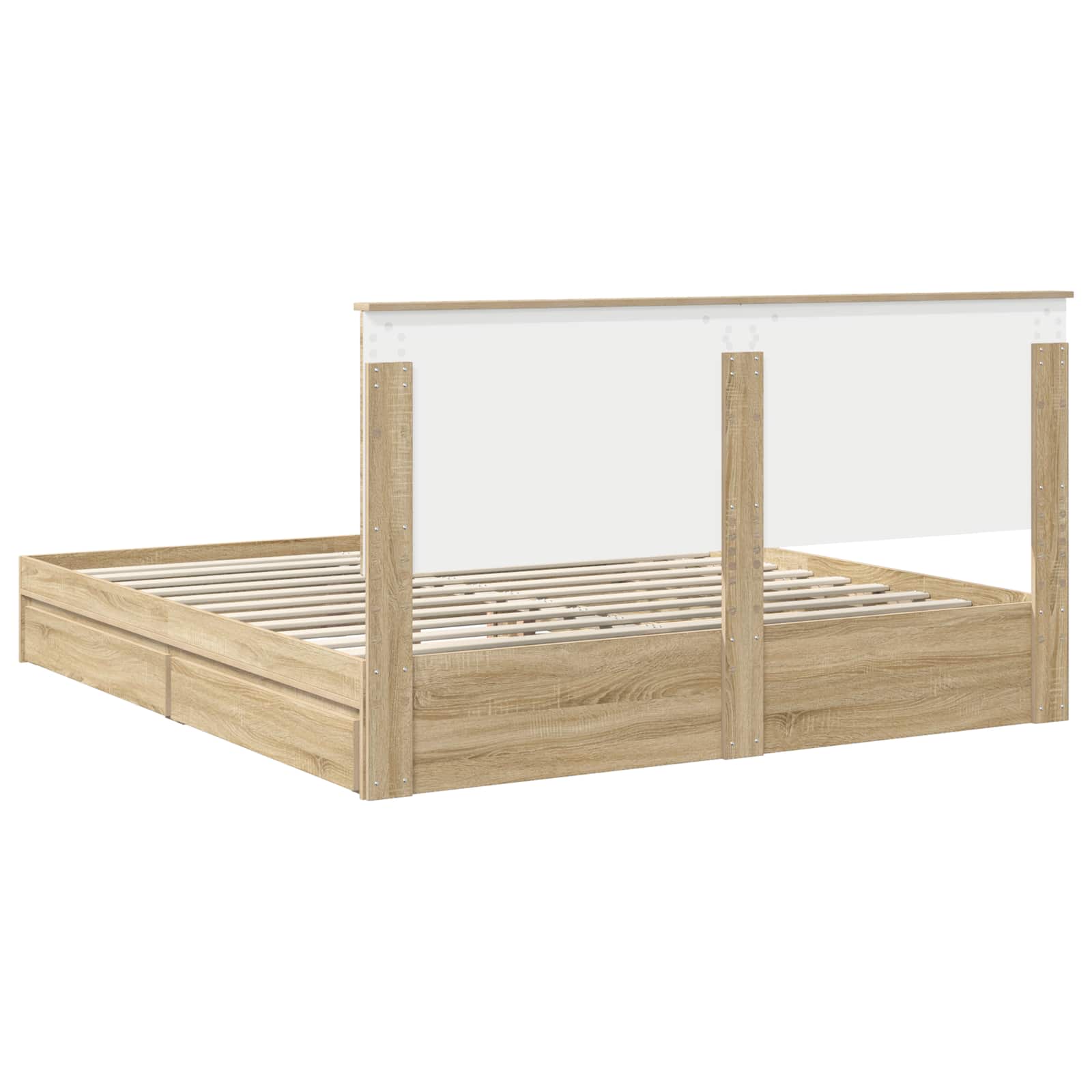 Lit de Rangement Chêne Sonoma 180 x 200 cm Bois d'ingénierie - XIOS