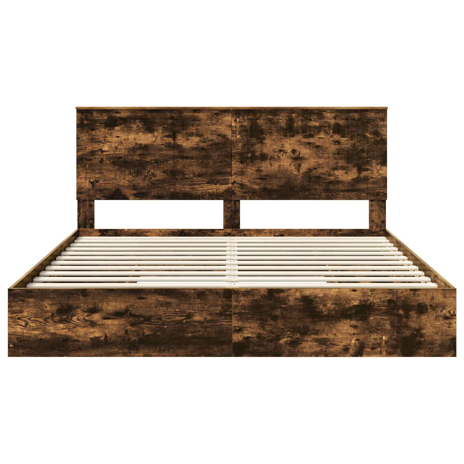 Lit de Rangement Chêne fumé 180 x 200 cm Bois d'ingénierie - XIOS