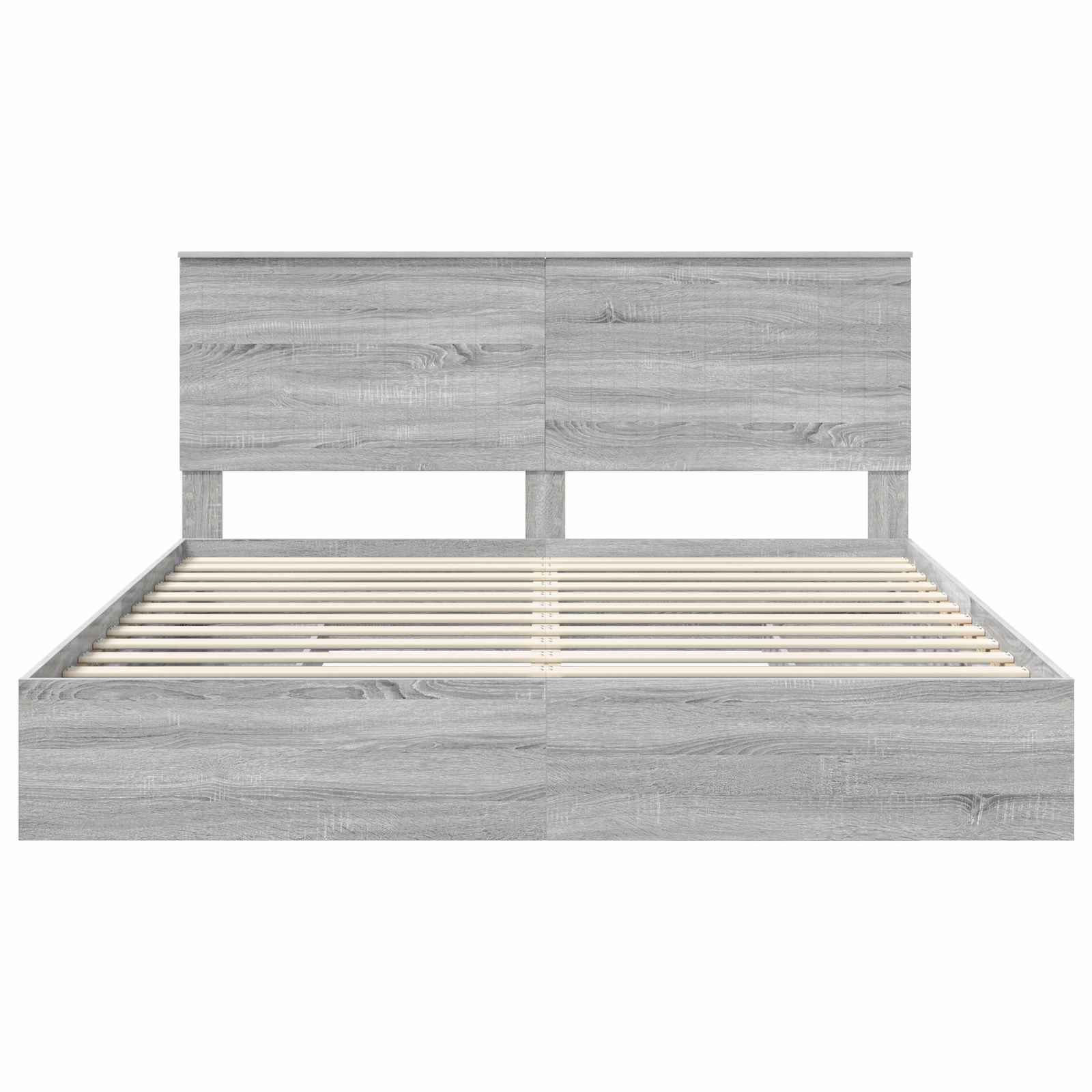 Lit de Rangement Gris Sonoma 180 x 200 cm Bois d'ingénierie - XIOS