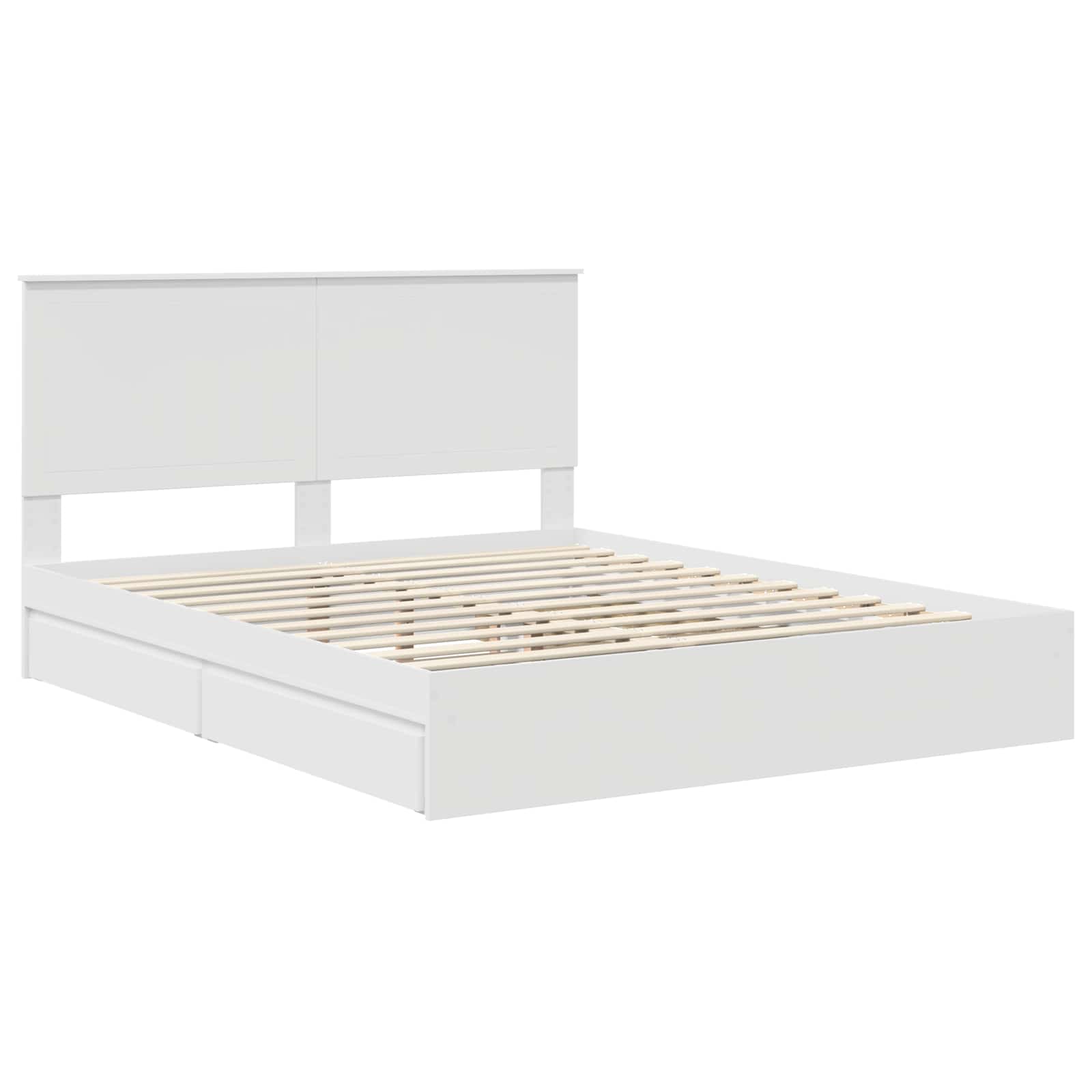 Lit de Rangement Blanc 160 x 200 cm Bois d'ingénierie - XIOS